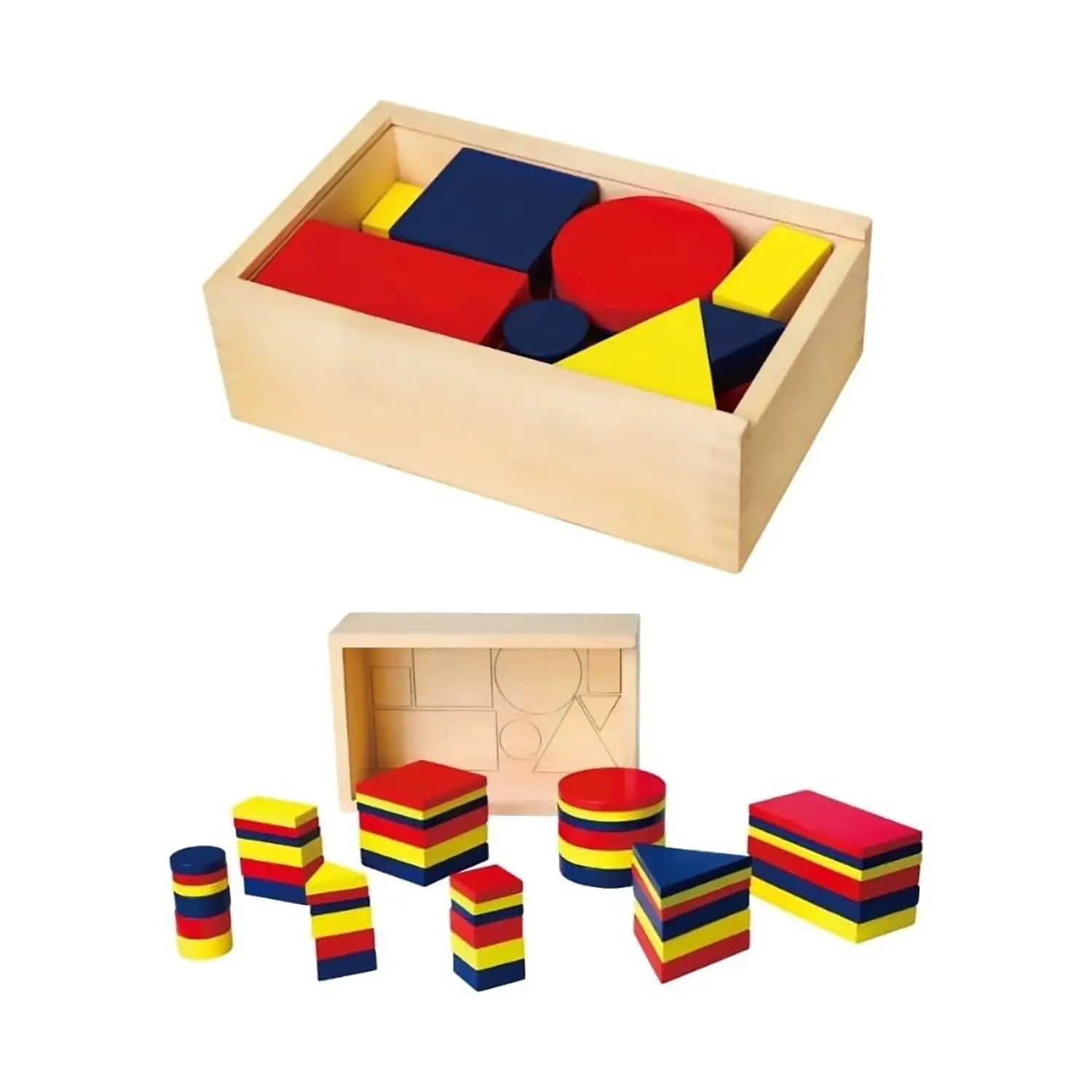 Blocchi Logici in Legno – 48 Pezzi - Geometria