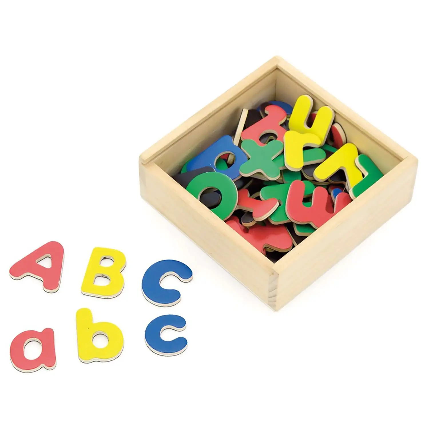 Lettere in Legno Magnetiche – Set Educativo da 52 Pezzi - Pregrafismo