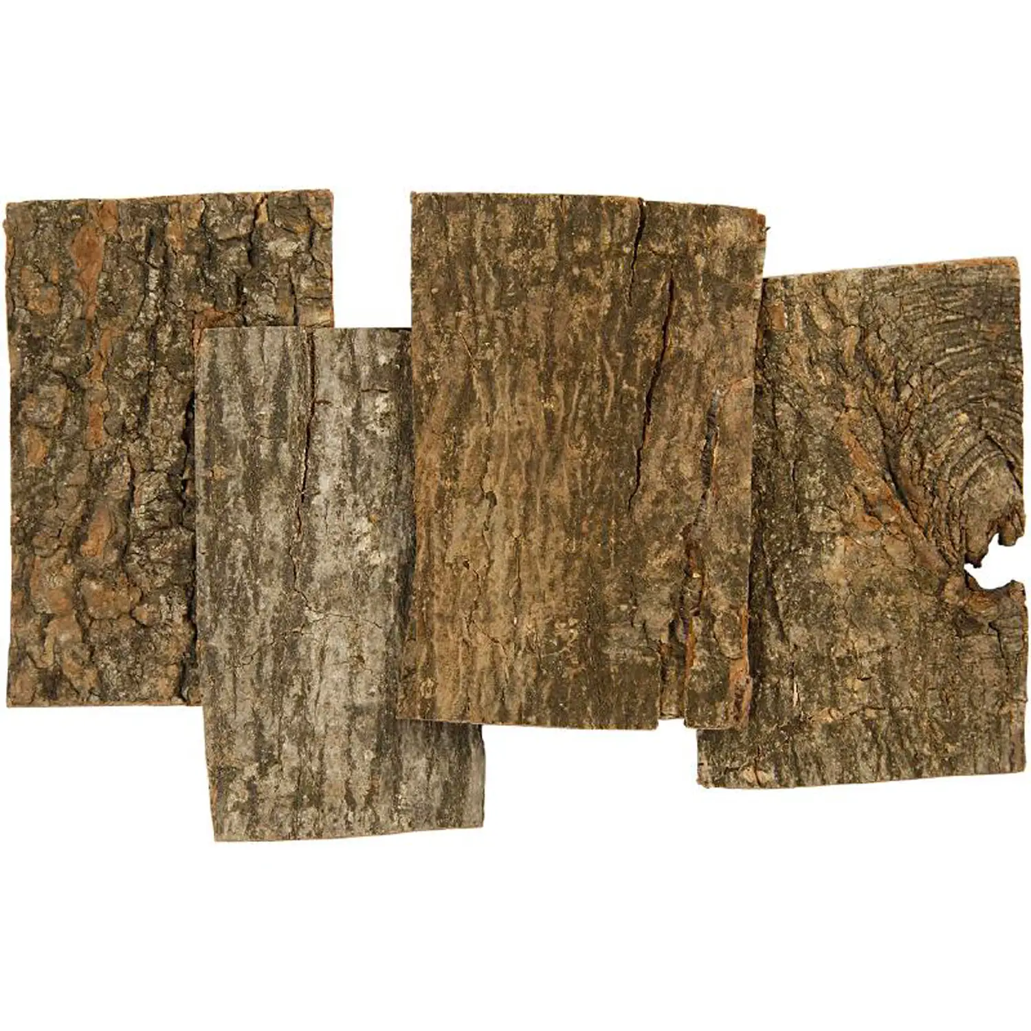 Lastre di Vera Corteccia Naturale – 65 x 95 mm – 28 Pezzi - Soggetti in legno