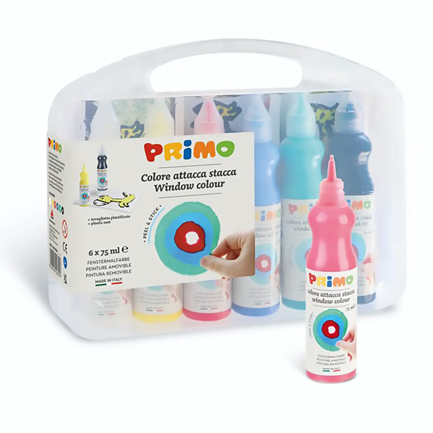 Set Colori per Finestre Primo - 6x75 ml - Colori per vetro e ceramica
