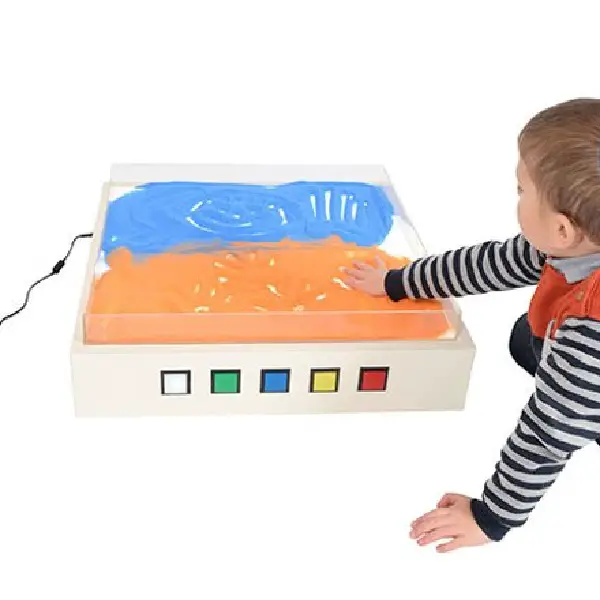 Piano Luminoso Sensoriale in Legno - 60x60x12 cm - Sviluppo sensoriale