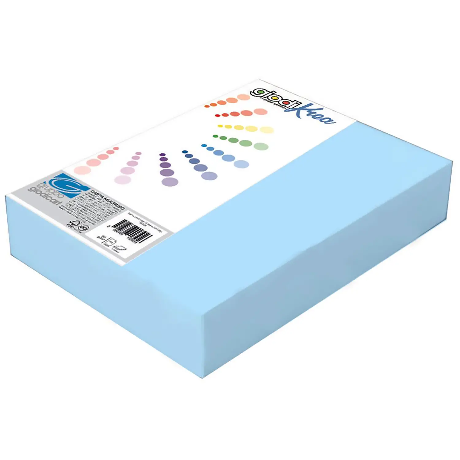 Risma Carta Celeste A4 Giodikrea 80 gr – 250 Fogli – Alta Qualità - Carta e cartoncino