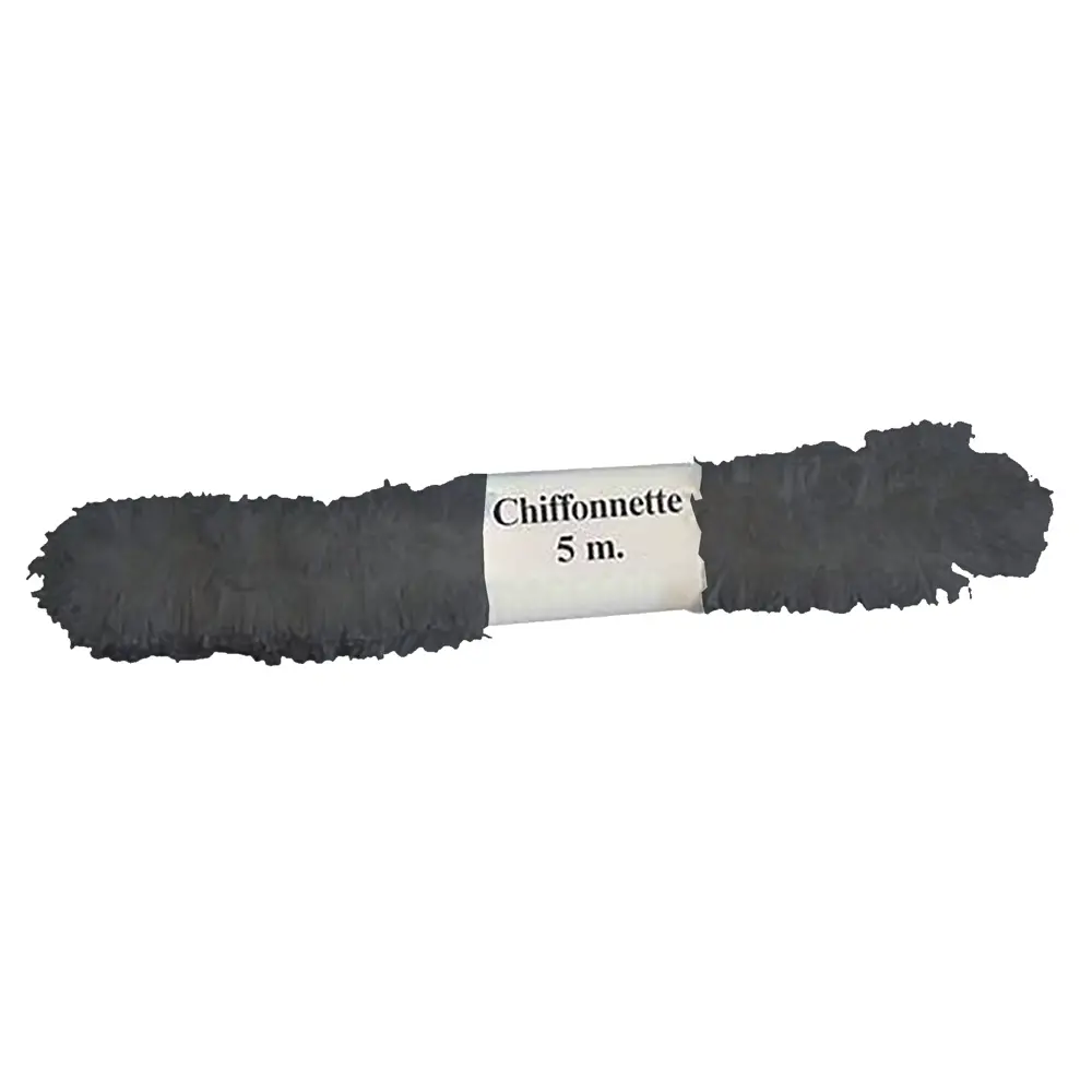 Nastro Chiffonnette Nero – 6 cm x 5 m – Per Addobbi e Creatività - Carta e cartoncino