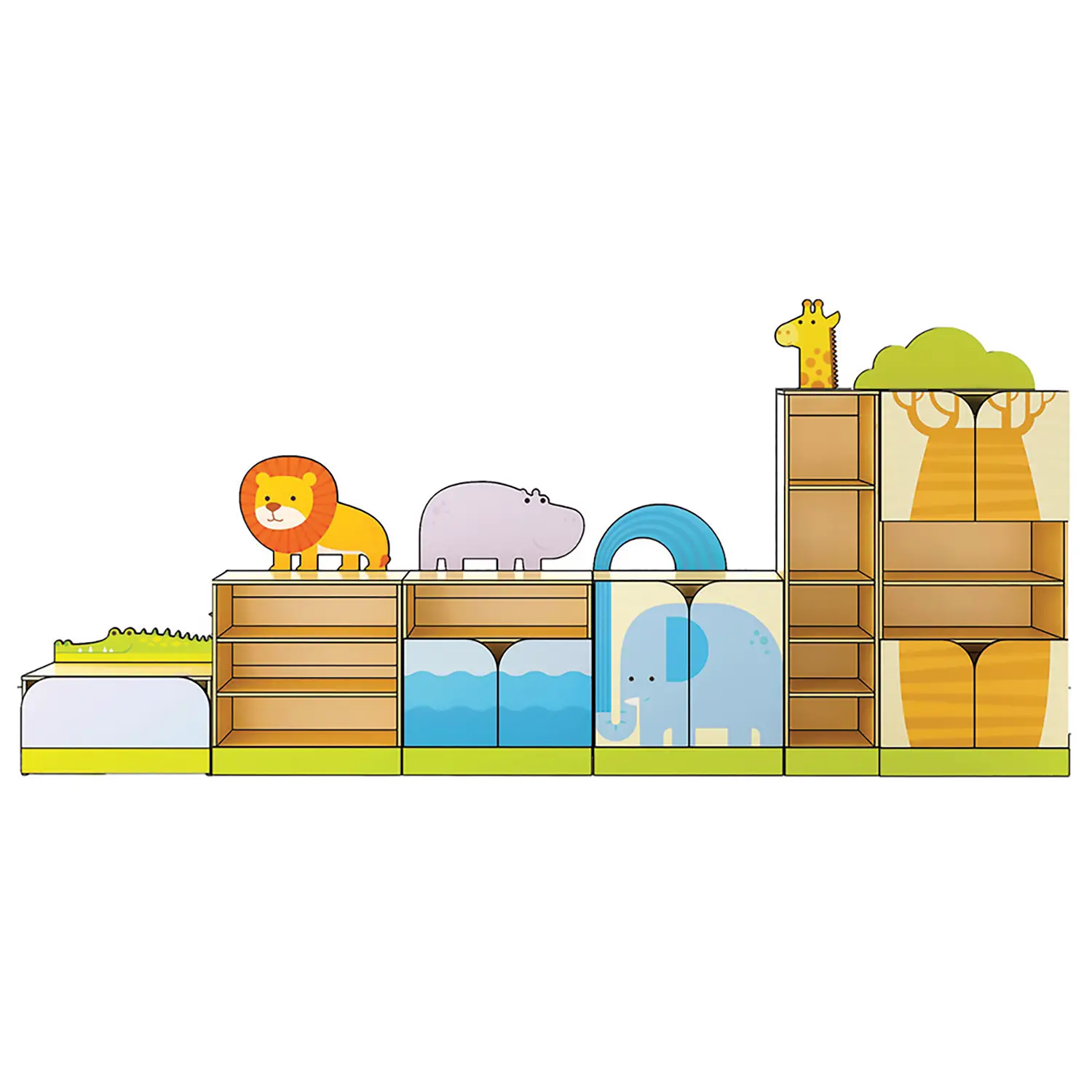 Arredo Completo Giungla Set 2: Soluzione Creativa per Scuola dell'Infanzia - Arredo Nido e Infanzia