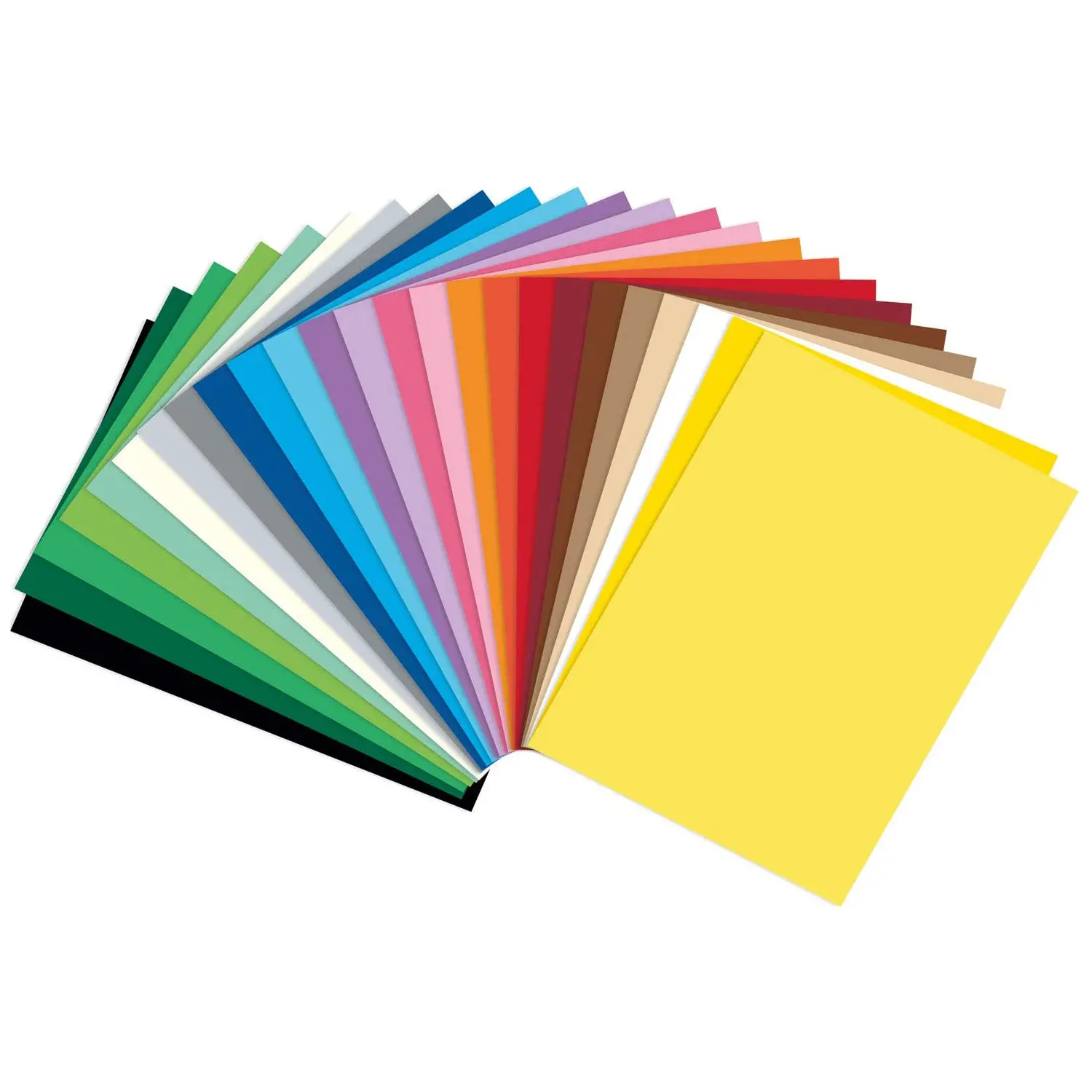 Cartoncino Colorato 130 gr/mq – 25 Colori Assortiti – Formato 35x50 cm – Set 25 Fogli - Carta e cartoncino
