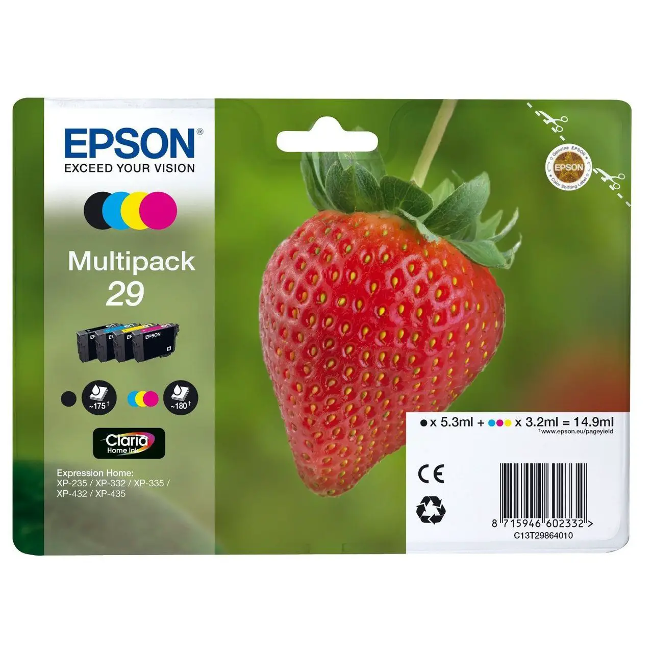 EPSON CONF. 4 CART. SERIE 29 FRAGOLA - Consumabili