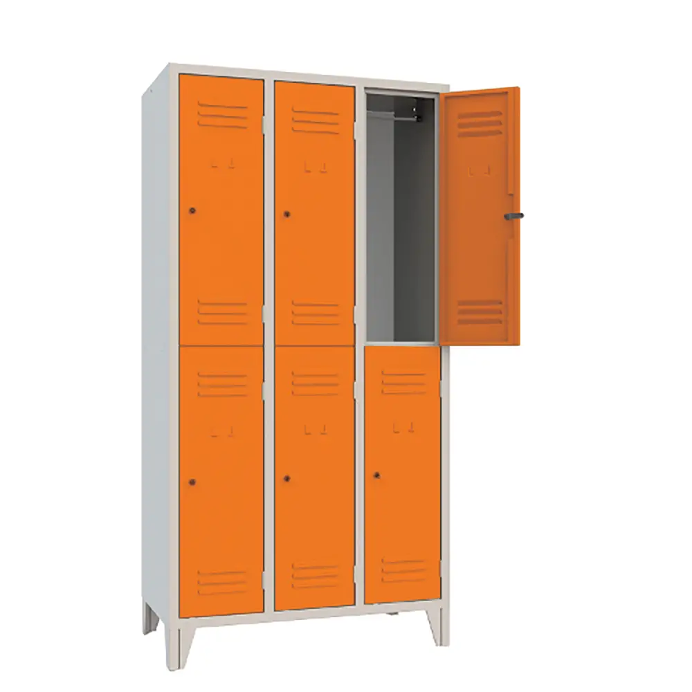 Armadio Casellario Classic 6 Posti Ante Arancio - Conforme CAM - Arredo archivio