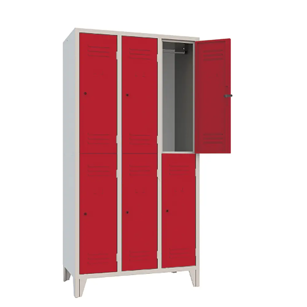Armadio Casellario Classic 6 Posti - Ante Rosso - Conforme CAM - Arredo archivio