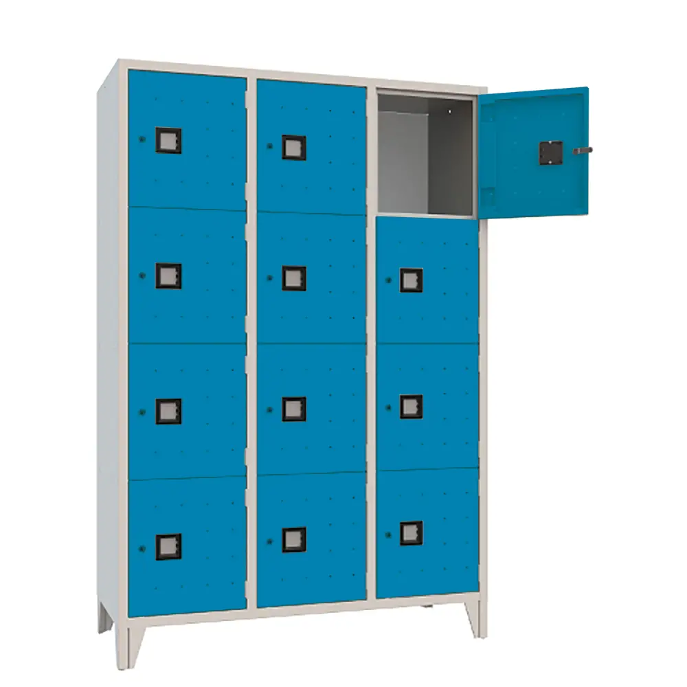 Armadio Casellario Quadro 12 Posti Ante Azzurro - Conforme CAM - Arredo archivio