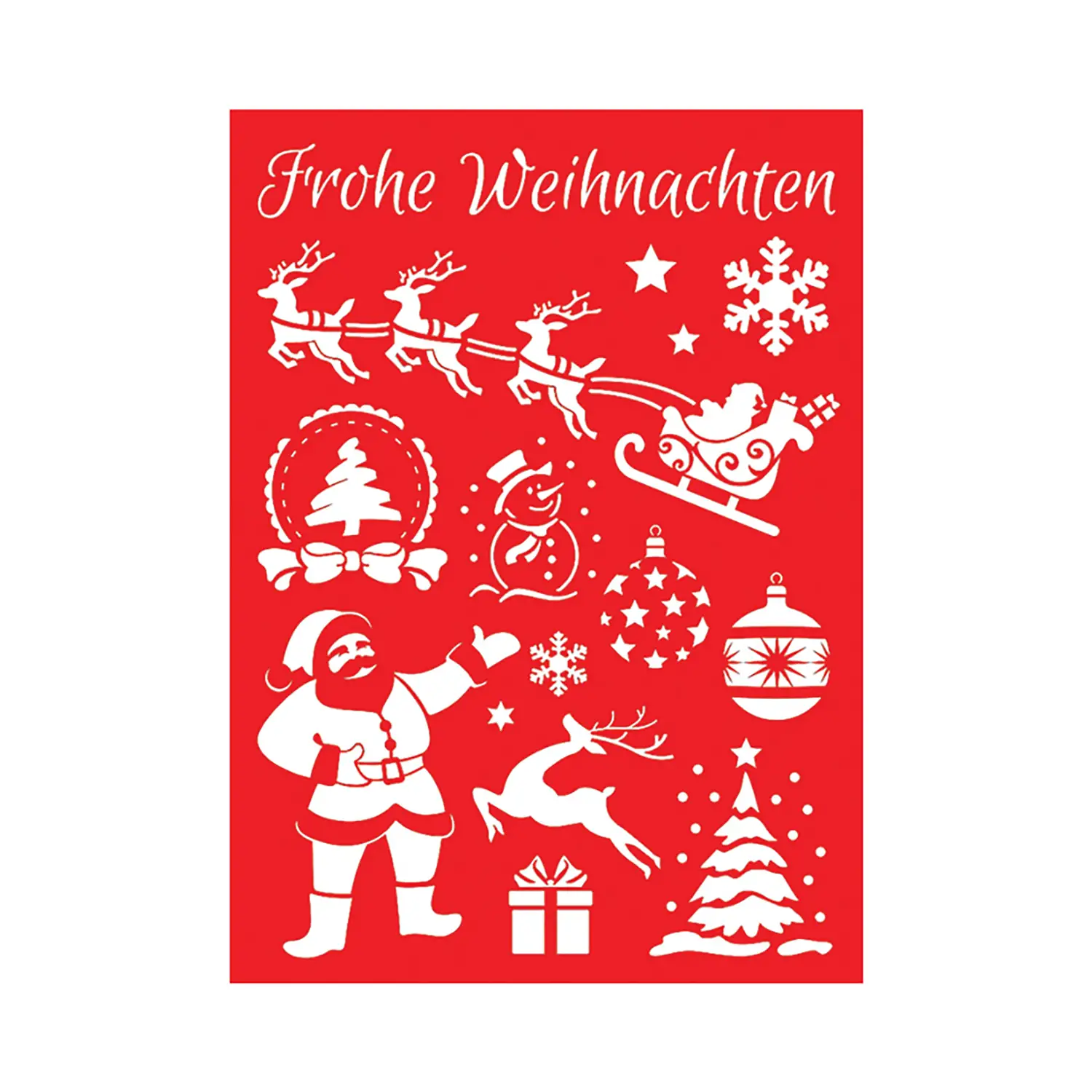 Stencil Plastica Traslucida Decori Natalizi – 21x31 cm - Stencil