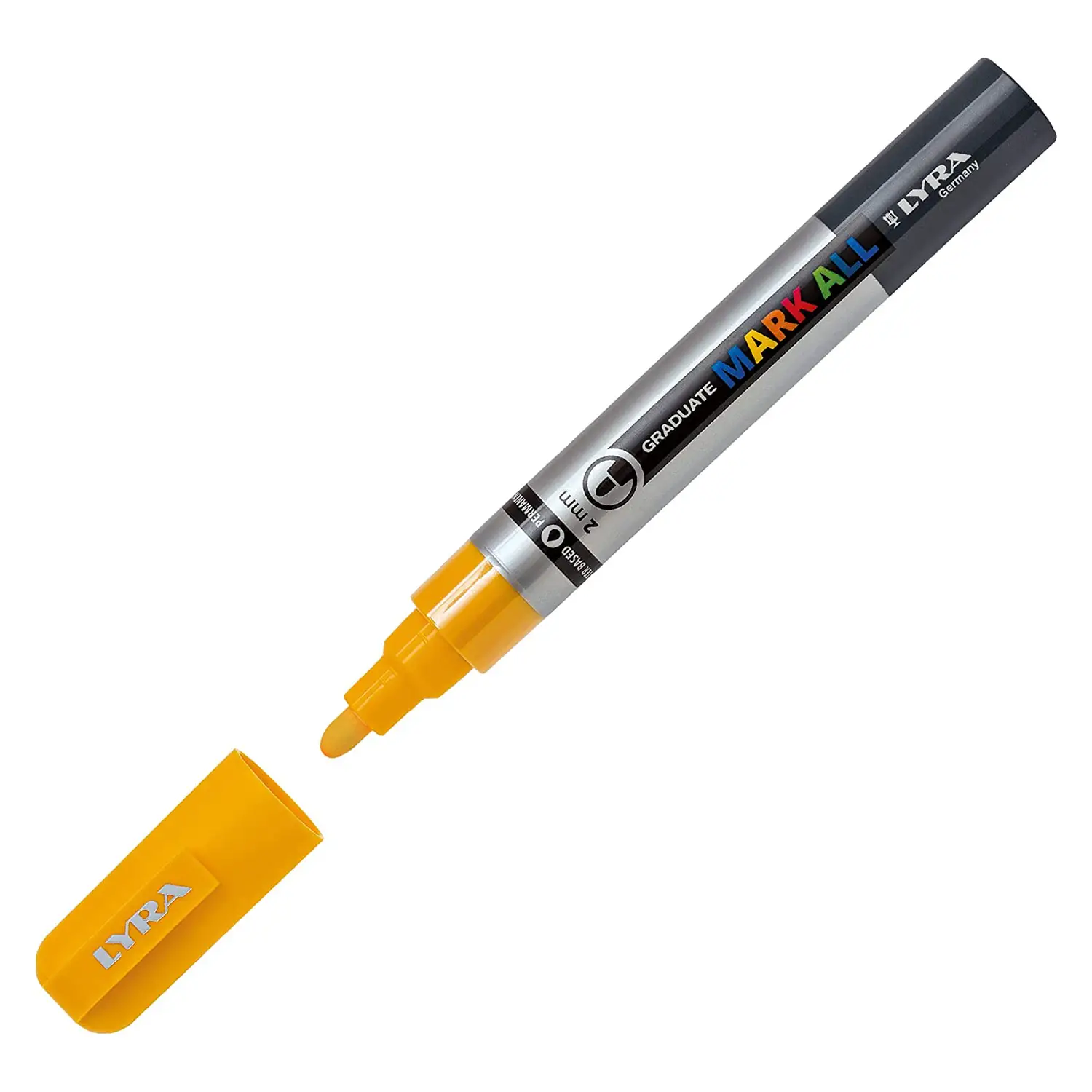 Pennarello Lyra Graduate Mark All - Punta 2 mm - Giallo - Pennarelli