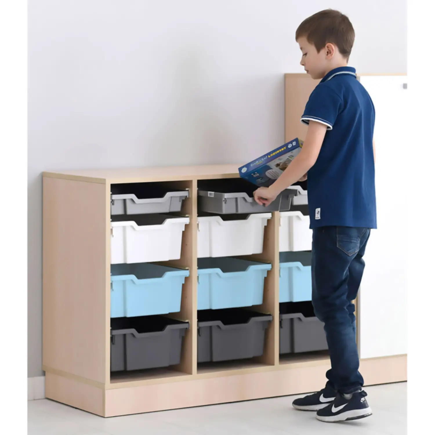 Arredo Scuola Mobile Innova Medio Acero Con 12 Cassetti - Arredo scuola dell'obbligo