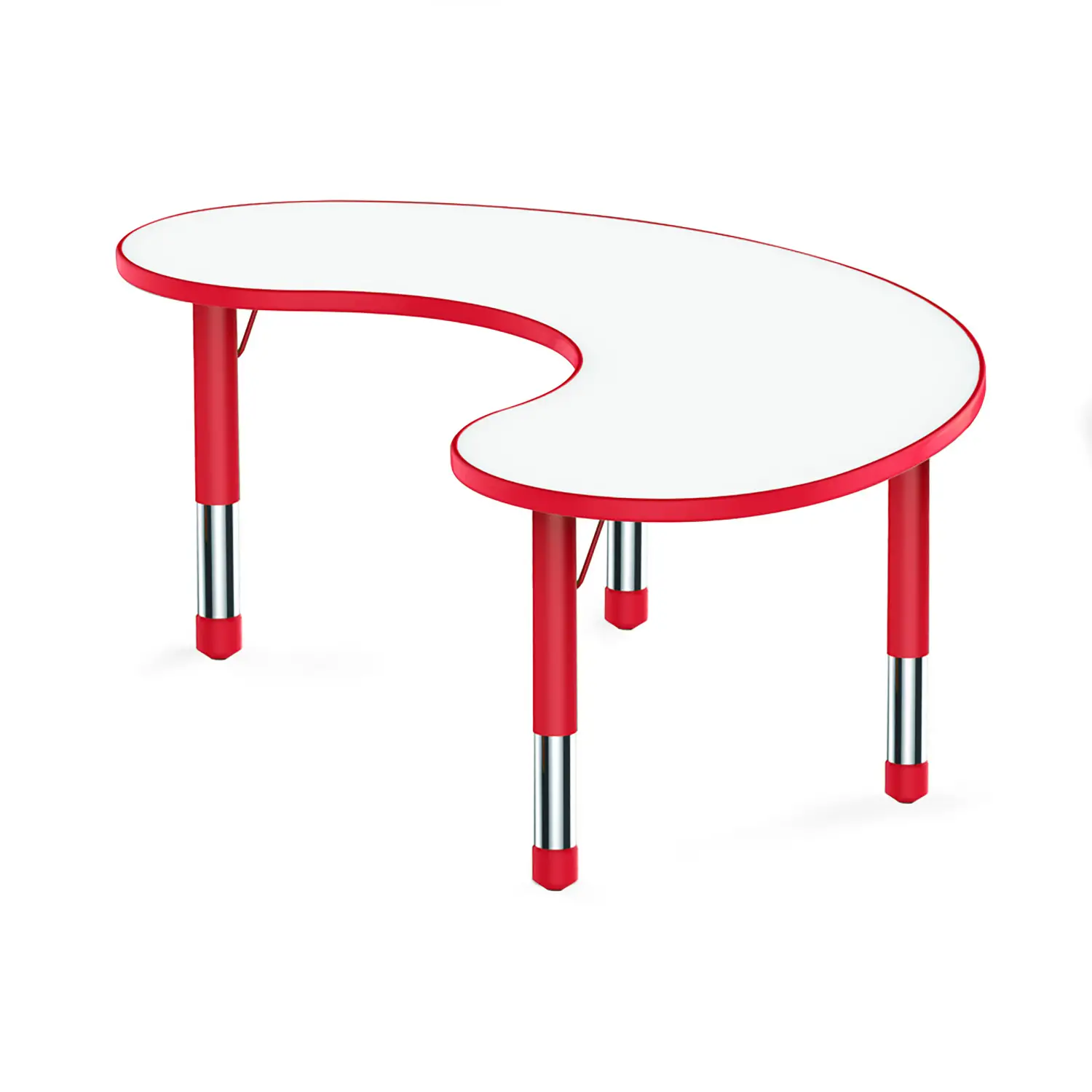 Tavolo Serie 2020 Virgola H 40-60 Rosso - Arredo Nido e Infanzia
