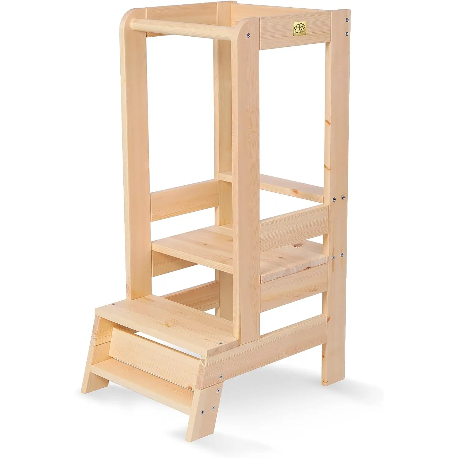 Meowbaby Torre di Apprendimento Montessori Naturale - leggere scrivere contare racco