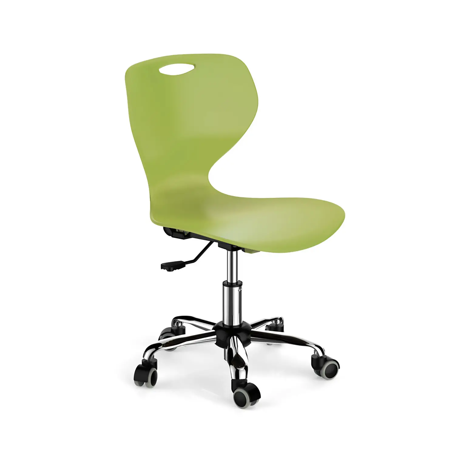 Sedia su Ruote My-Elle – Altezza Regolabile 38-50 cm - Verde Lime - Sedie in plastica