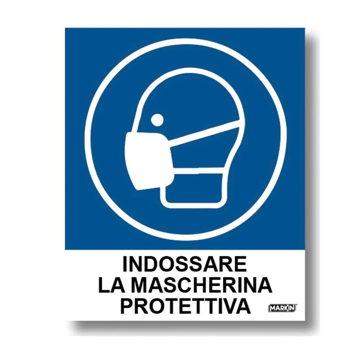 Cartello Adesivo “Indossare la Mascherina” – 2 Pezzi - Igiene e Pulizia