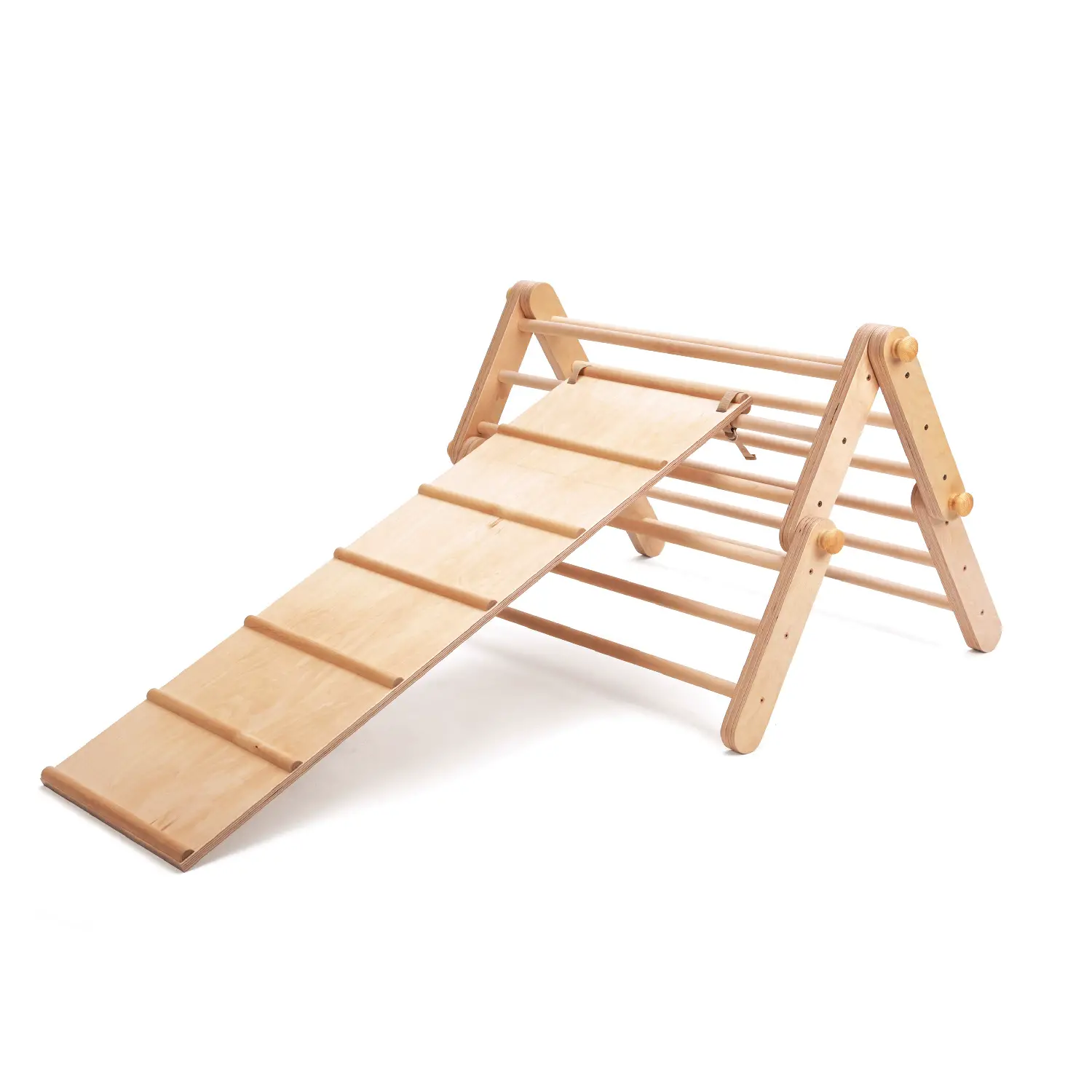 Triangolo di Pikler Mopitri con Rampa in Legno – Gioco Montessori per Sviluppo Motorio - leggere scrivere contare racco
