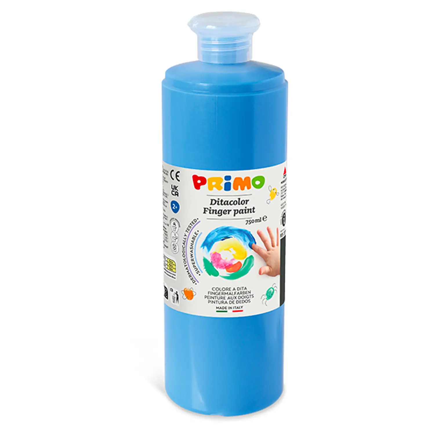 Colori a Dita Primo ml. 750 Cyan - Tempere