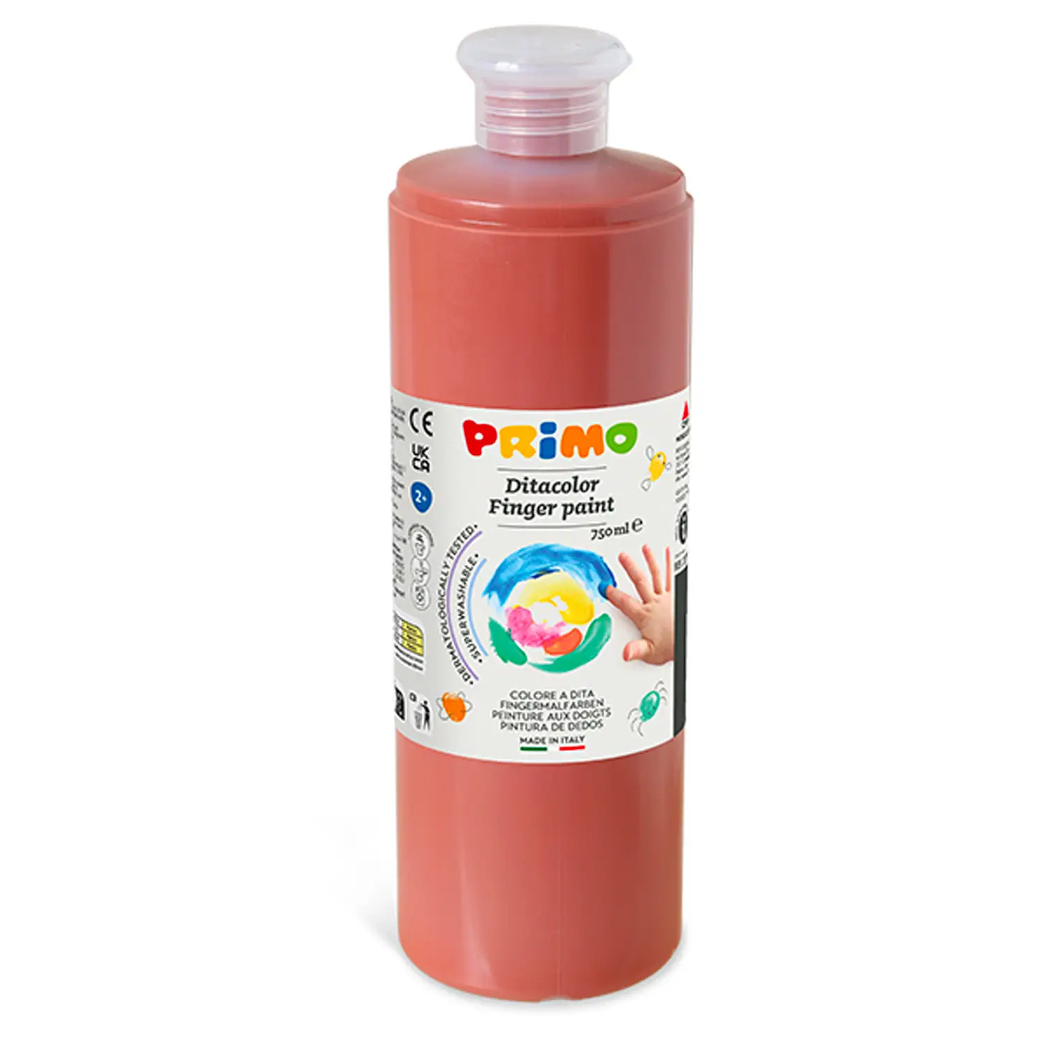 Colori a Dita Primo ml. 750 Siena Bruciata - Tempere