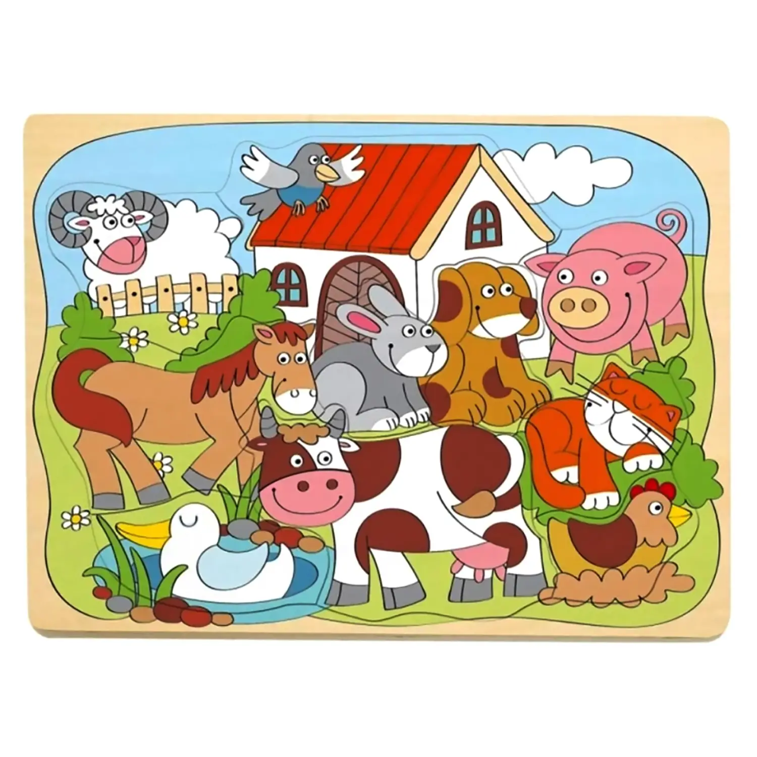 Grande Puzzle Fattoria - Incastri e puzzle in legno