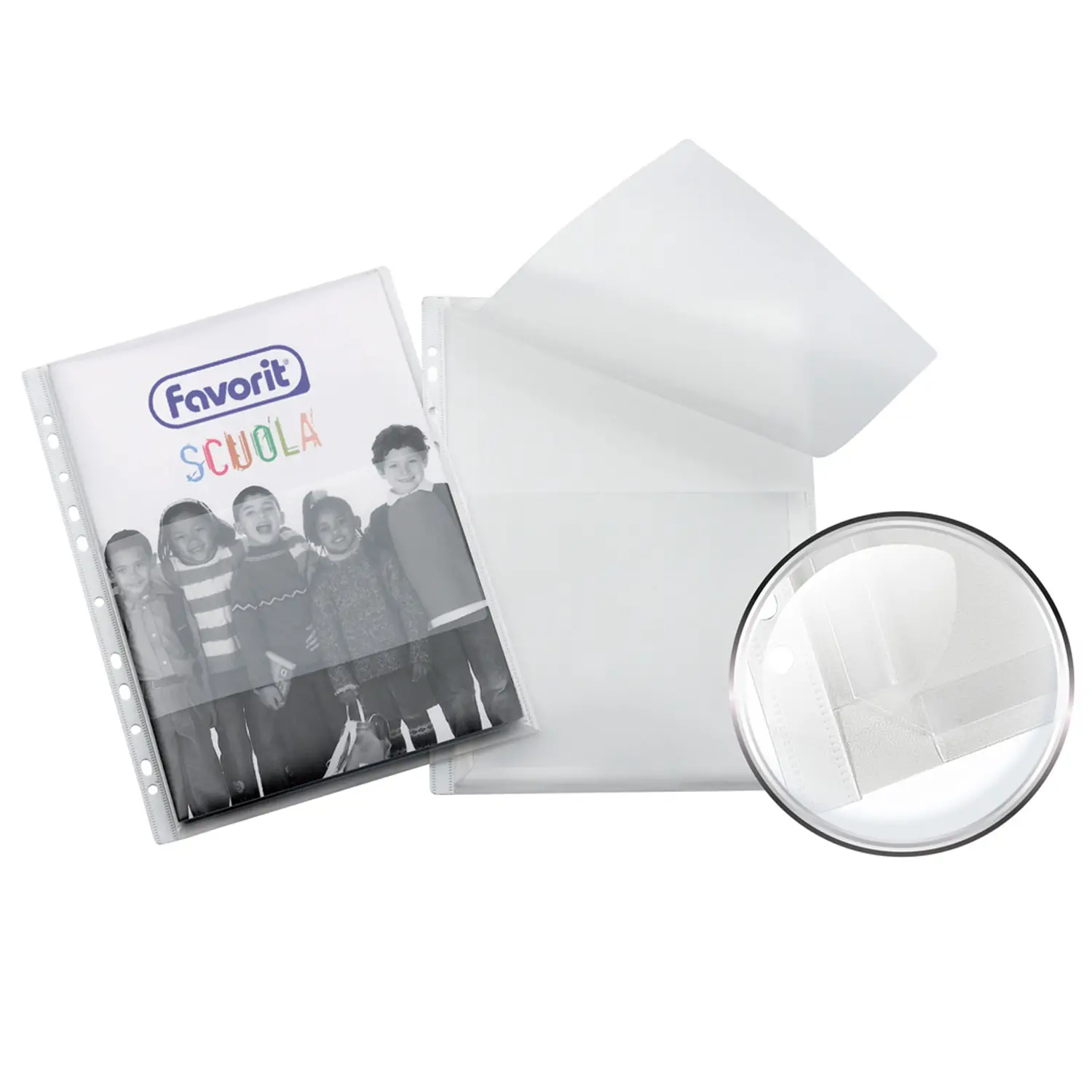 Buste Perforate con Soffietto 20 MM cm. 21x30 Goffrate 10 Pezzi - Archiviazione