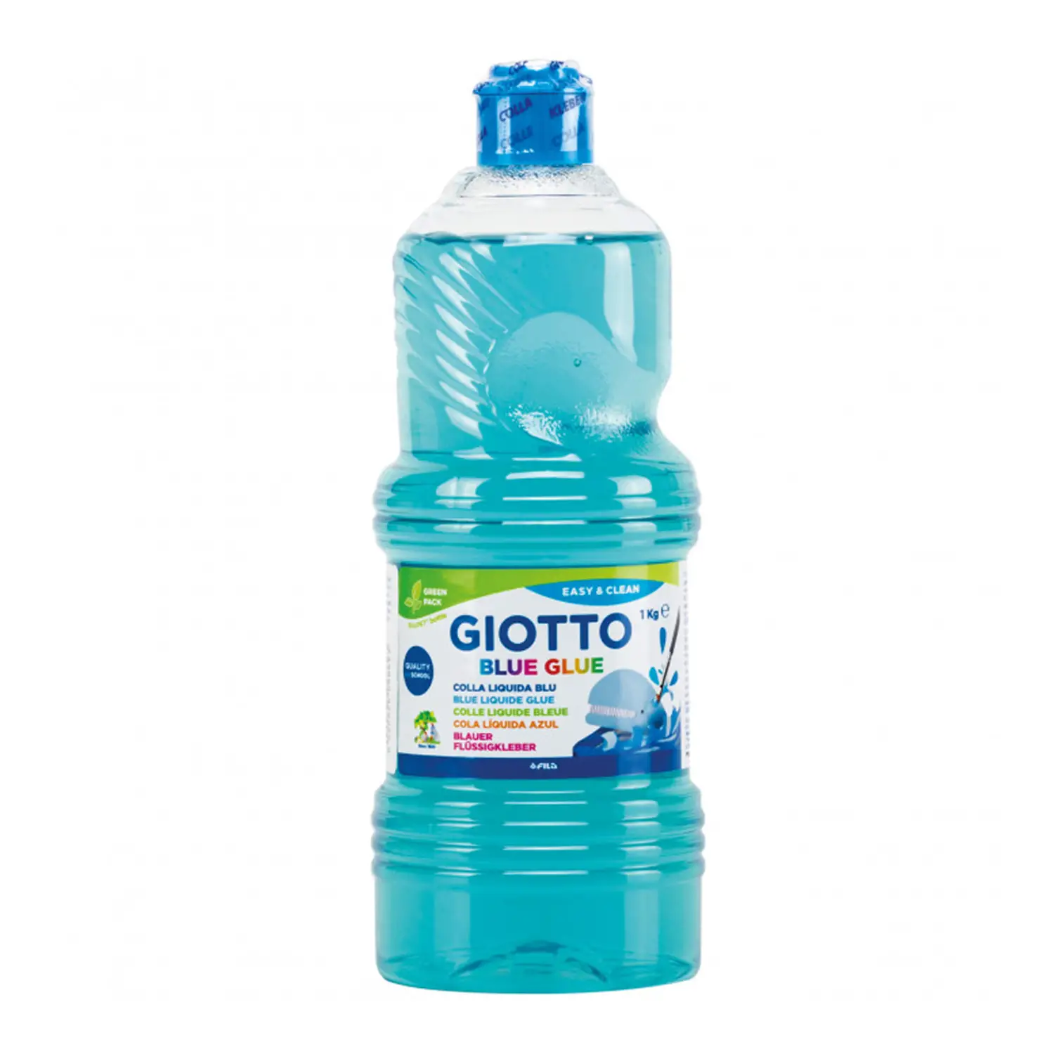 Colla Liquida Blu per Bambini Blue Glue Giotto - Flacone 1000 gr - Nastri adesivi e colle