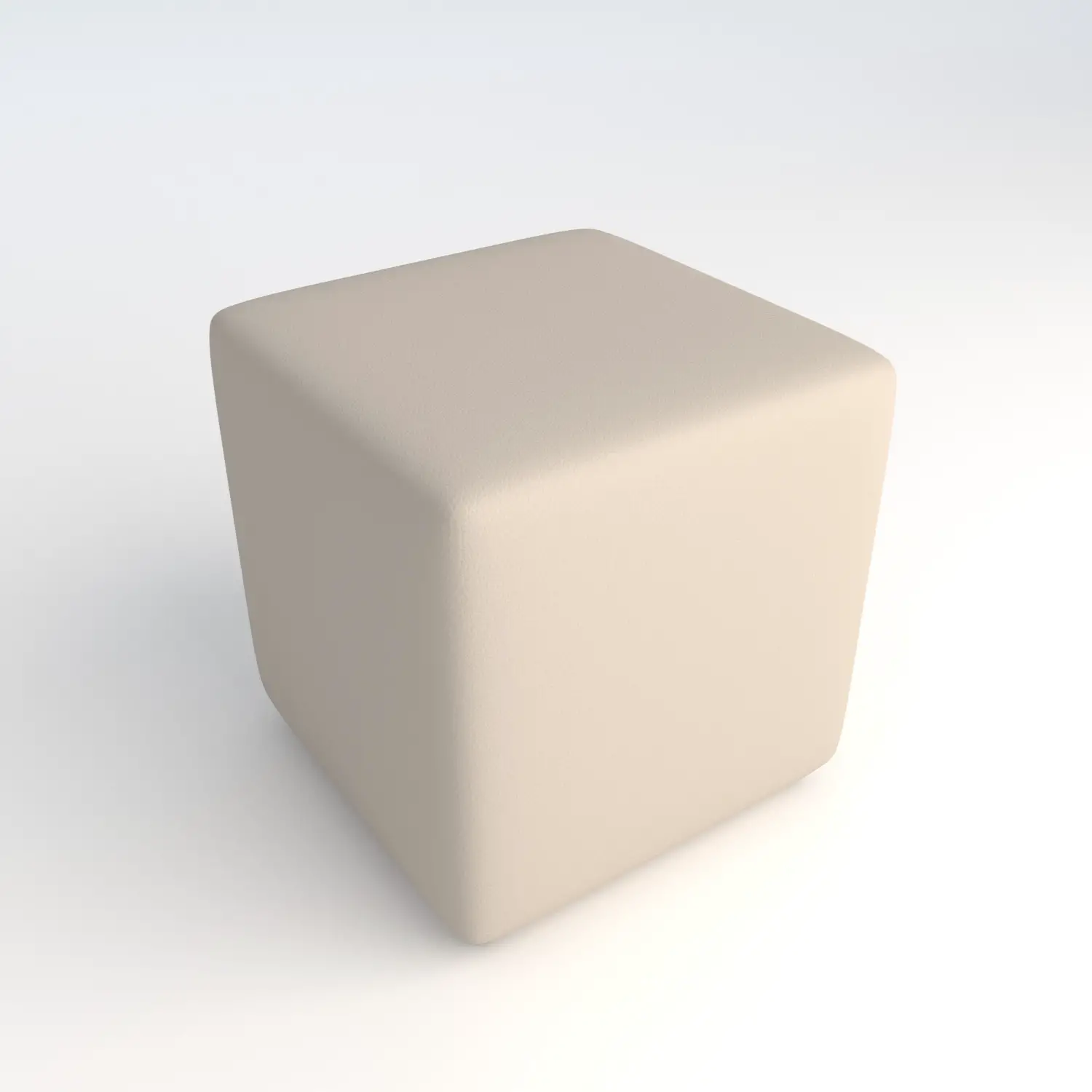 Pouf Ecopelle Ignifugo Quadrato H 40 per Ambienti Scolastici Innovativi Bianco, Conforme CAM - Salottini e arredi morbidi