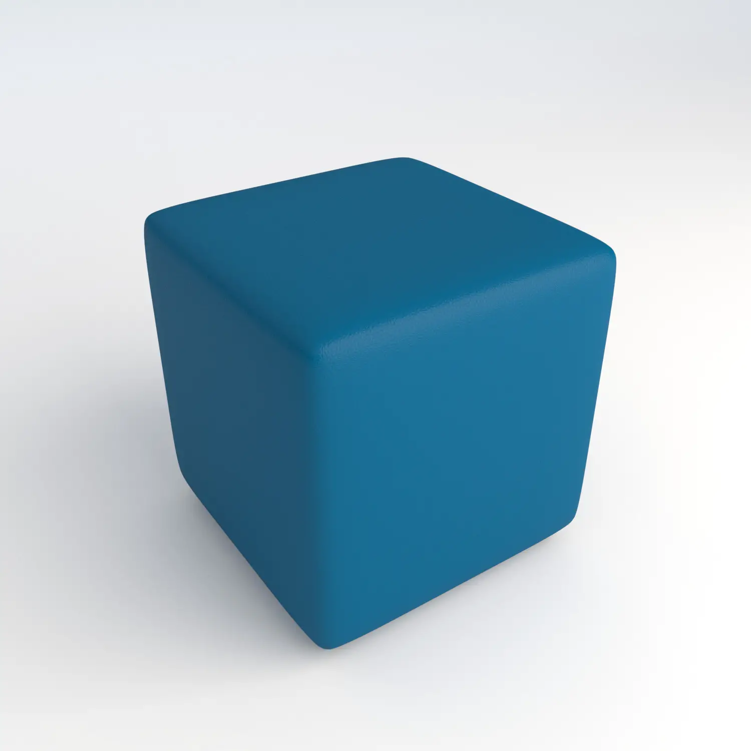 Pouf Ecopelle Ignifugo Quadrato H 40 Azzurro Per Un Ambiente Scolastico Innovativo - Salottini e arredi morbidi