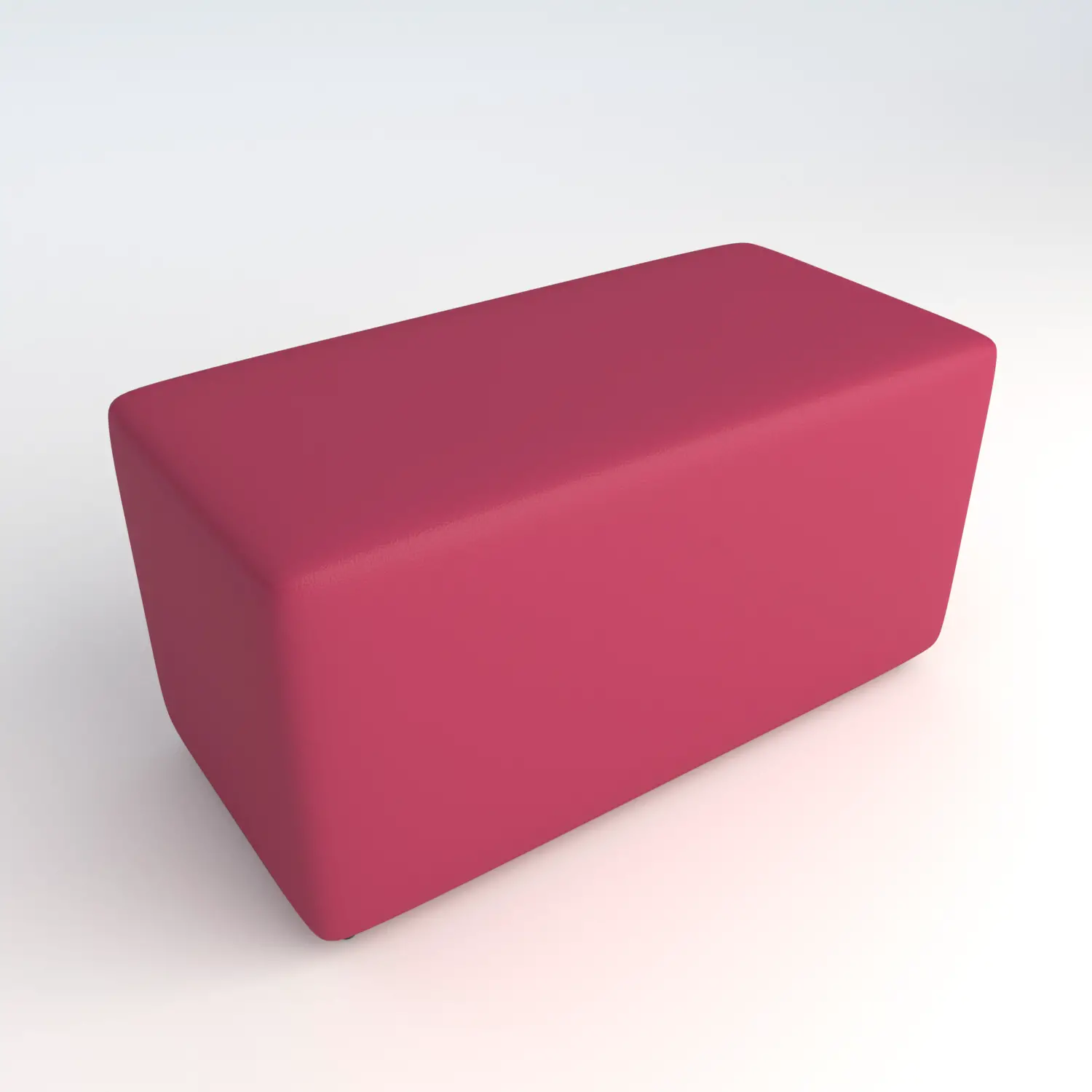 Pouf Ecopelle Ignifugo 2 Posti H 40 Fucsia Per Un Ambiente Scolastico Innovativo - Salottini e arredi morbidi