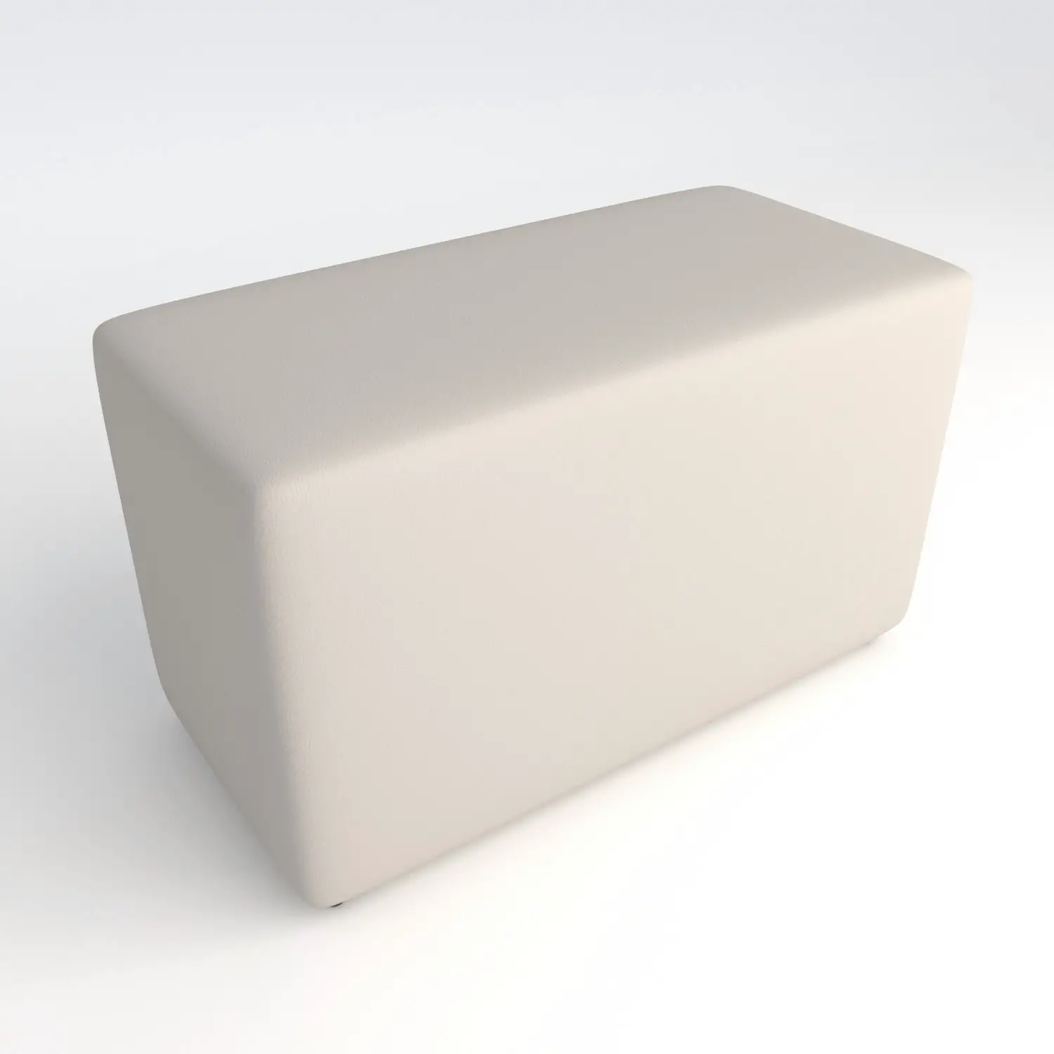 Pouf Ecopelle Ignifugo 2 Posti H 46 Bianco Per Un Ambiente Scolastico Innovativo - Salottini e arredi morbidi