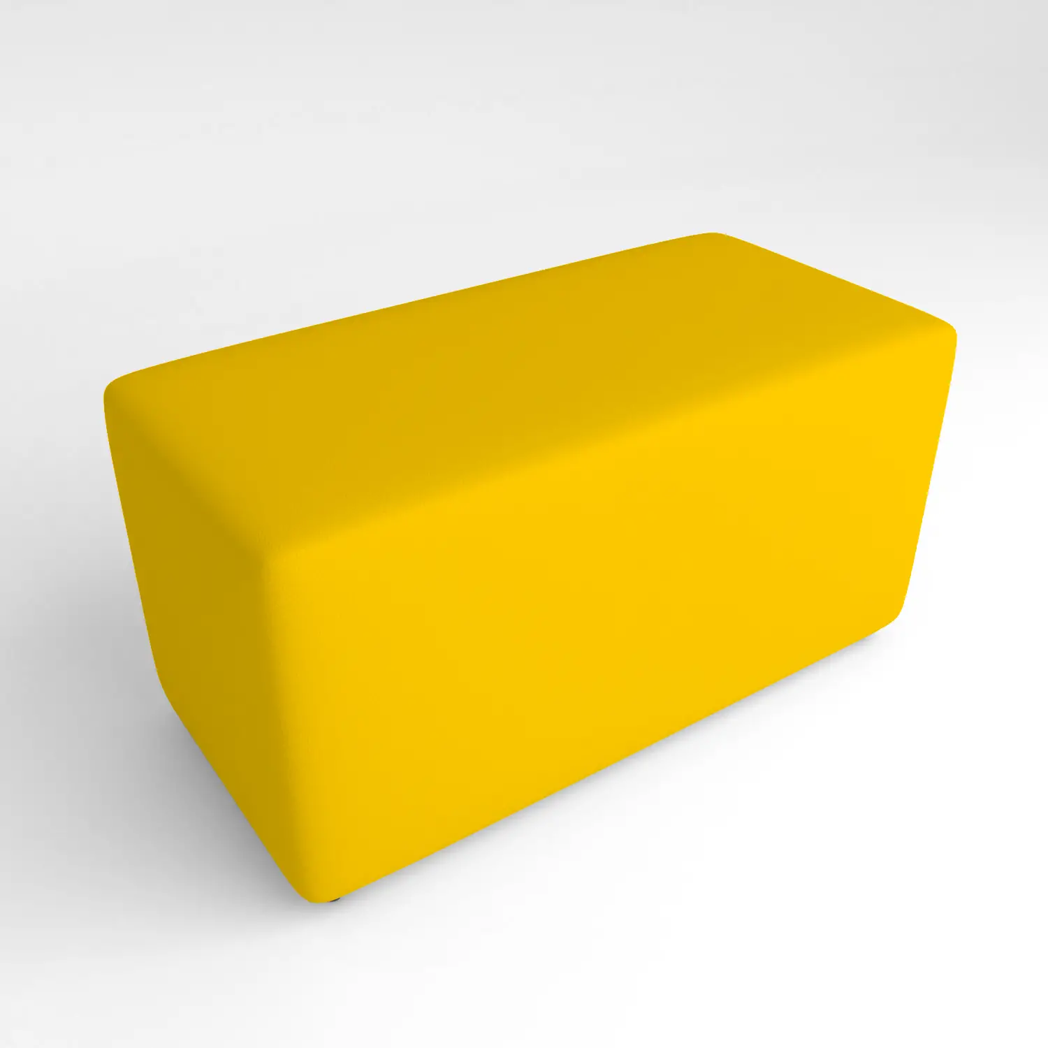 Pouf Ecopelle Ignifugo 2 Posti H 46 Giallo Per Un Ambiente Scolastico Innovativo - Salottini e arredi morbidi