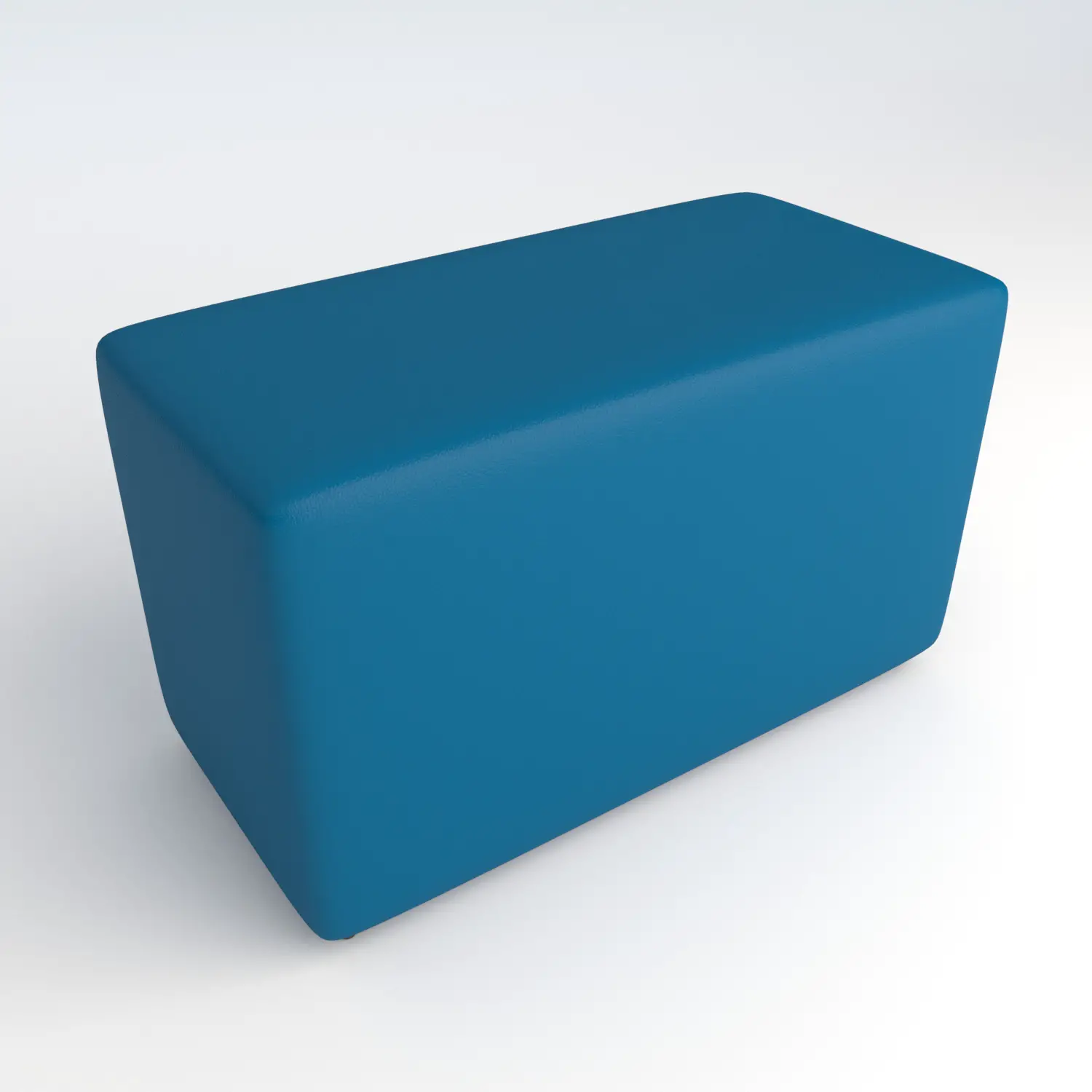 Pouf Ecopelle Ignifugo 2 Posti H 46 Azzurro Per Un Ambiente Scolastico Innovativo - Salottini e arredi morbidi