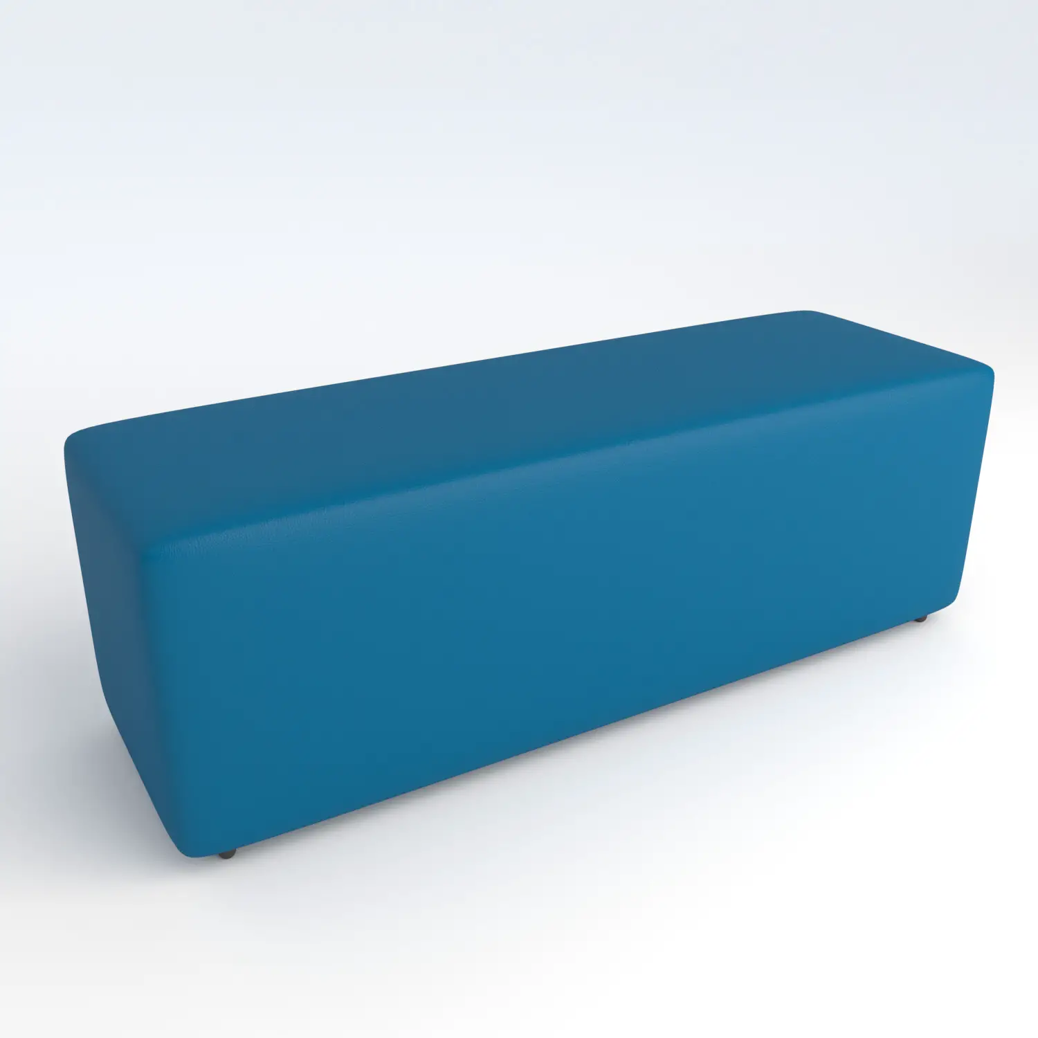 Pouf Ecopelle Ignifugo 3 Posti H 40 Azzurro Per Un Ambiente Scolastico Innovativo - Salottini e arredi morbidi
