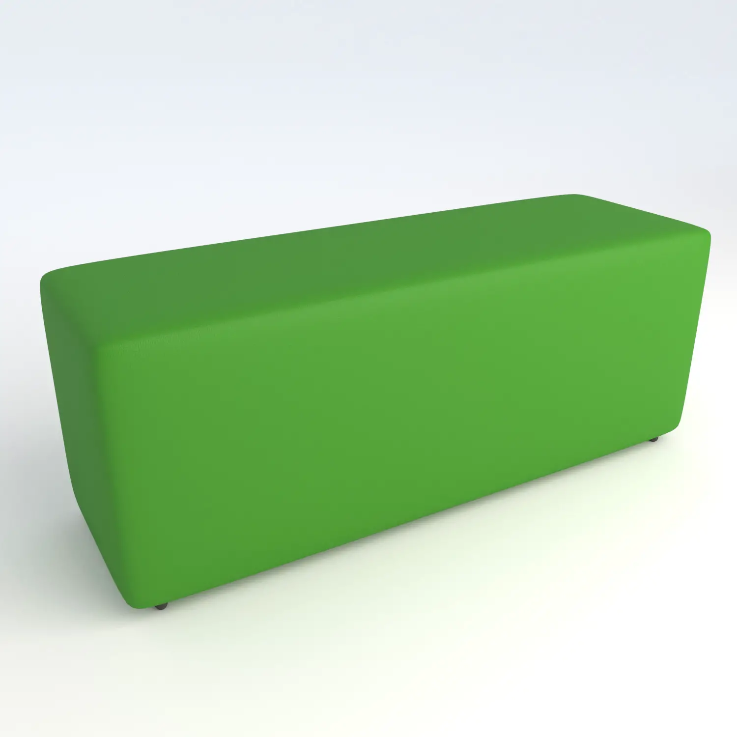 Pouf Ecopelle Ignifugo 3 Posti H 46 Verde Per Un Ambiente Scolastico Innovativo - Salottini e arredi morbidi