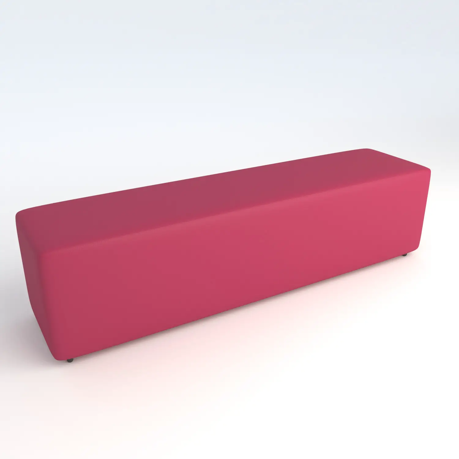 Pouf Ecopelle Ignifugo 4 Posti H 40 Fucsia Perfetto per Ambienti Scolastici Innovativi - Salottini e arredi morbidi