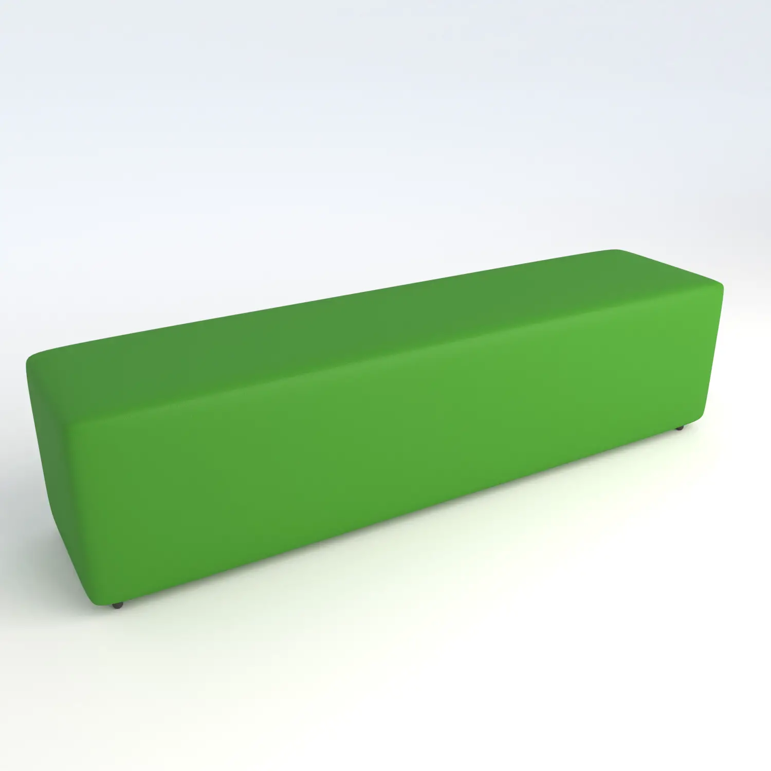 Pouf Ecopelle Ignifugo 4 Posti H 40 Verde Perfetto per Ambienti Scolastici Innovativi - Salottini e arredi morbidi