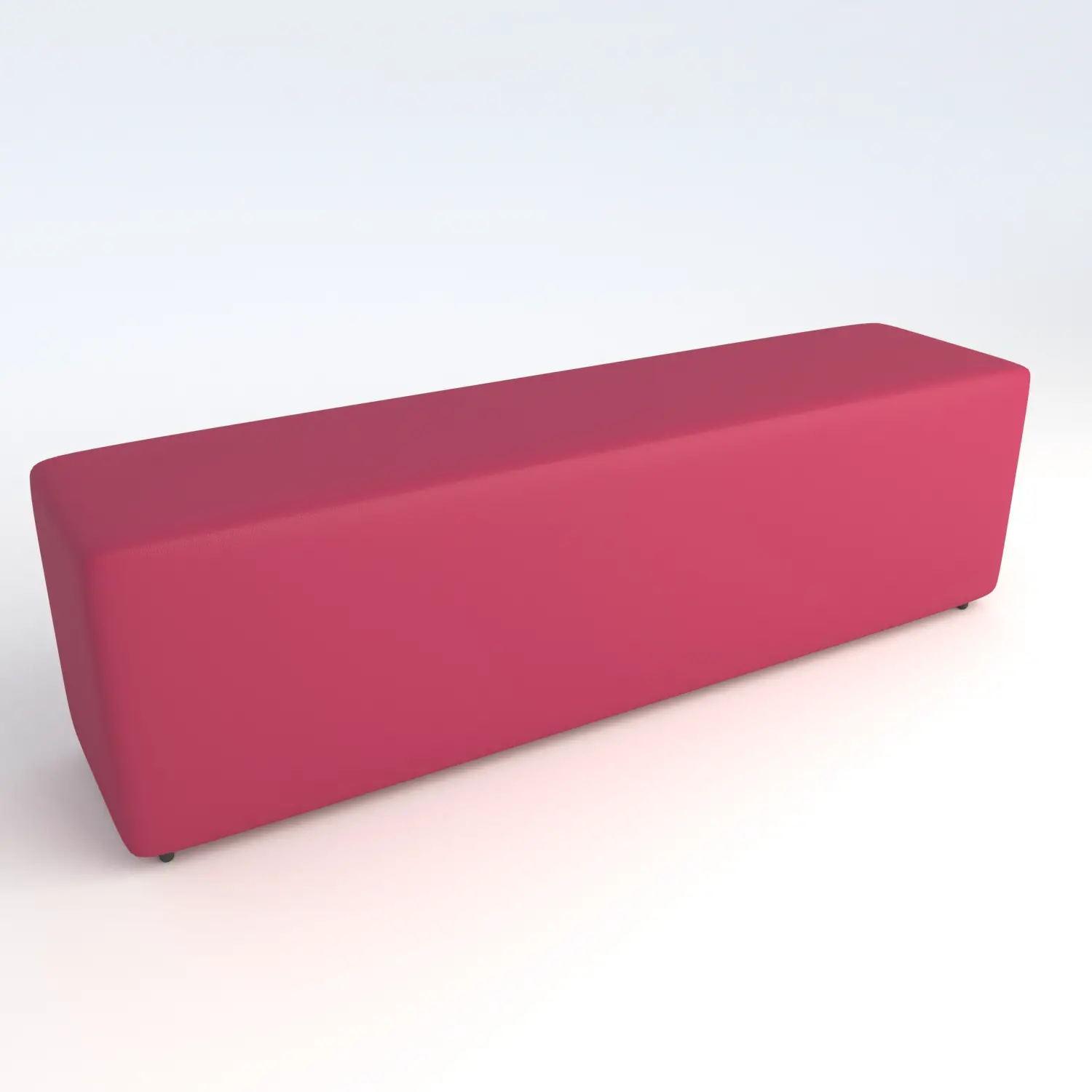 Pouf Ecopelle Ignifugo 4 Posti H 46 Fucsia Per Ambienti Scolastici Innovativi - Salottini e arredi morbidi