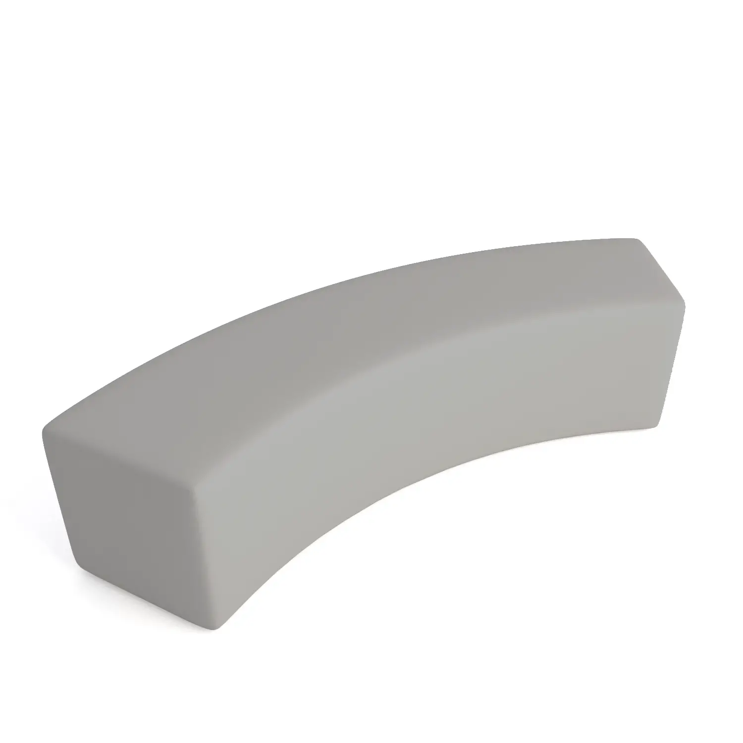 Pouf Ecopelle Ignifugo Curvo 2 Posti H 46 Grigio Per Ambienti Scolastici Innovativi - Salottini e arredi morbidi