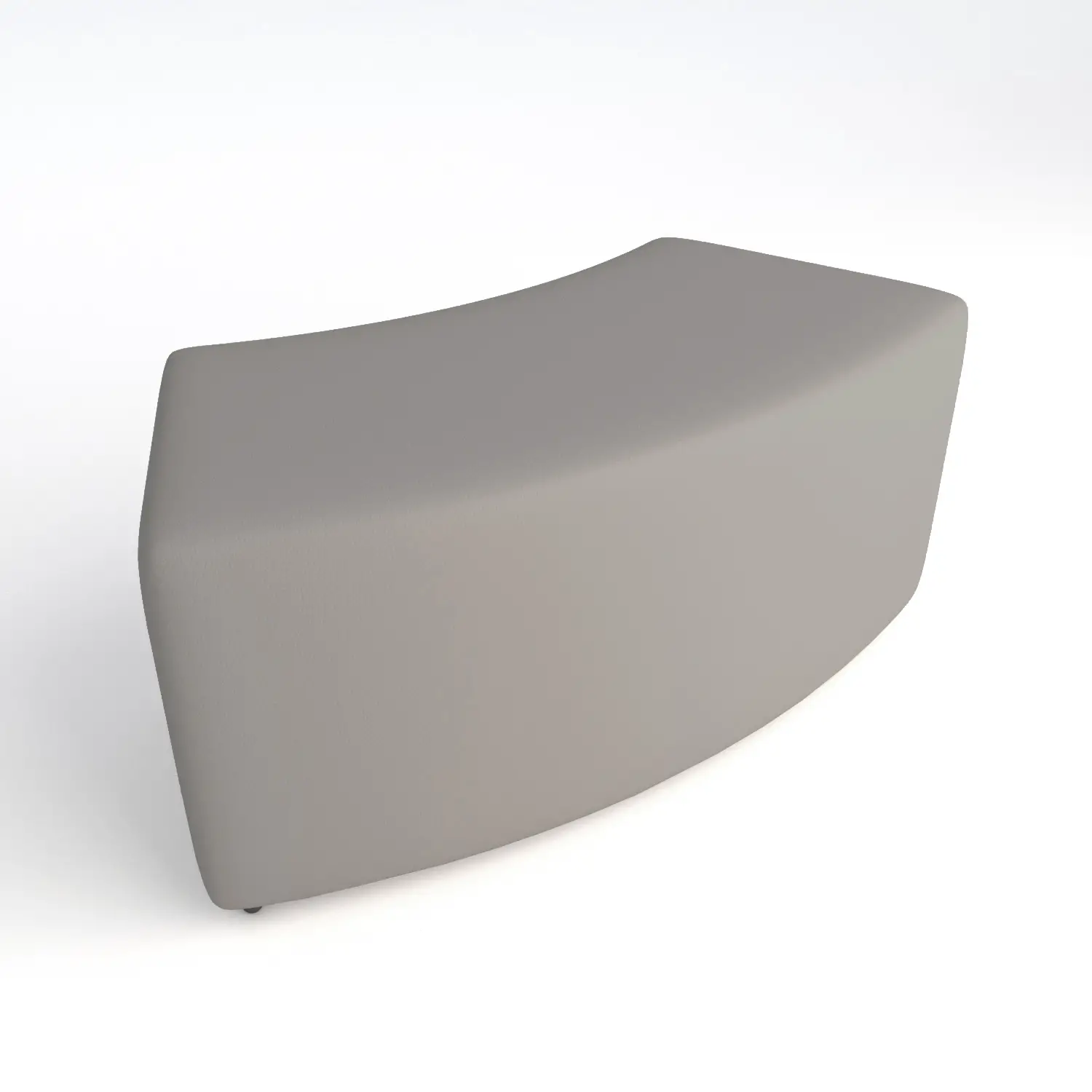 Pouf Ecopelle Ignifugo Curvo 45. H 46 Grigio Per Ambienti Scolastici Innovativi - Salottini e arredi morbidi