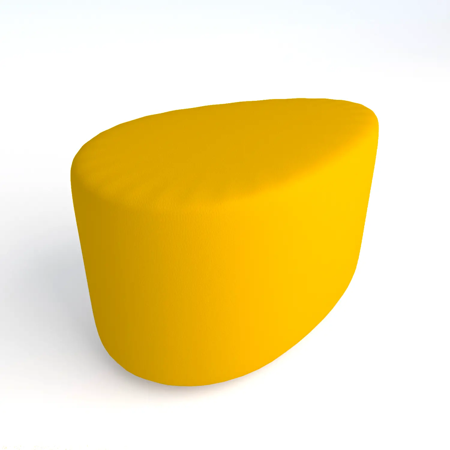 Pouf a Goccia in Ecopelle Ignifuga Giallo H 46 cm – Conforme CAM - Salottini e arredi morbidi