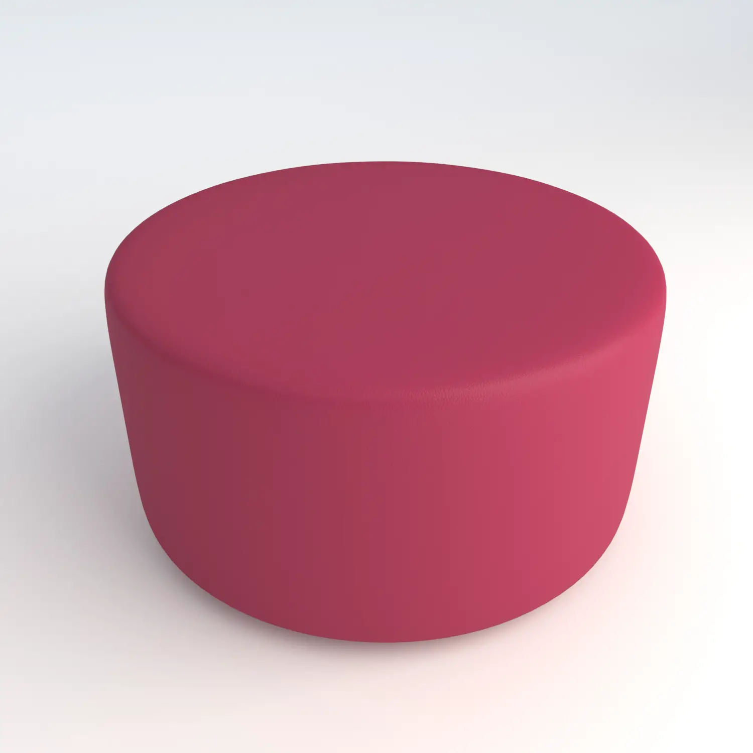 Pouf Ecopelle Ignifugo Tondo H 40 Fucsia Per Ambienti Scolastici Innovativi - Salottini e arredi morbidi