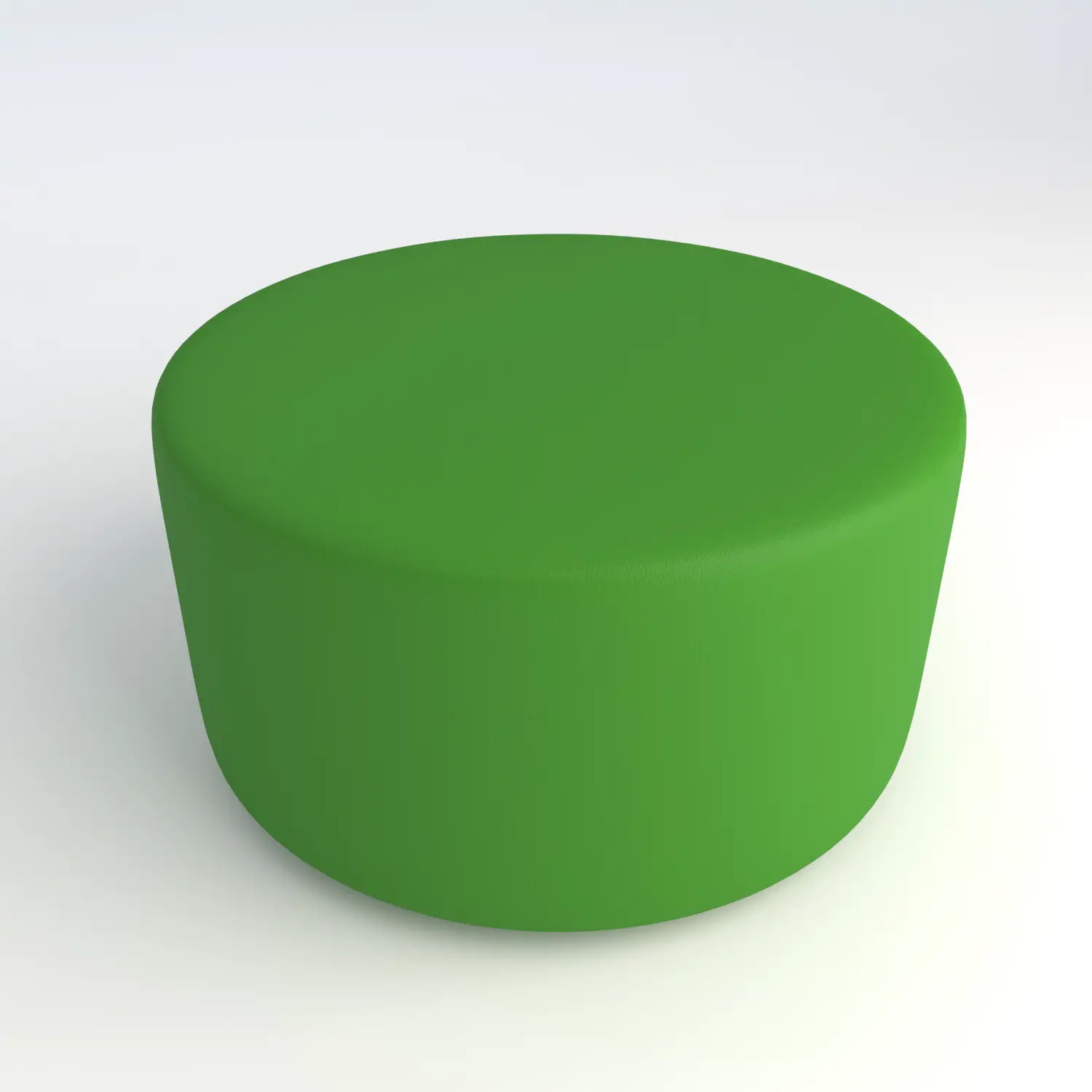 Pouf Ecopelle Ignifugo Tondo H 40 Verde Per Ambienti Scolastici Innovativi - Salottini e arredi morbidi
