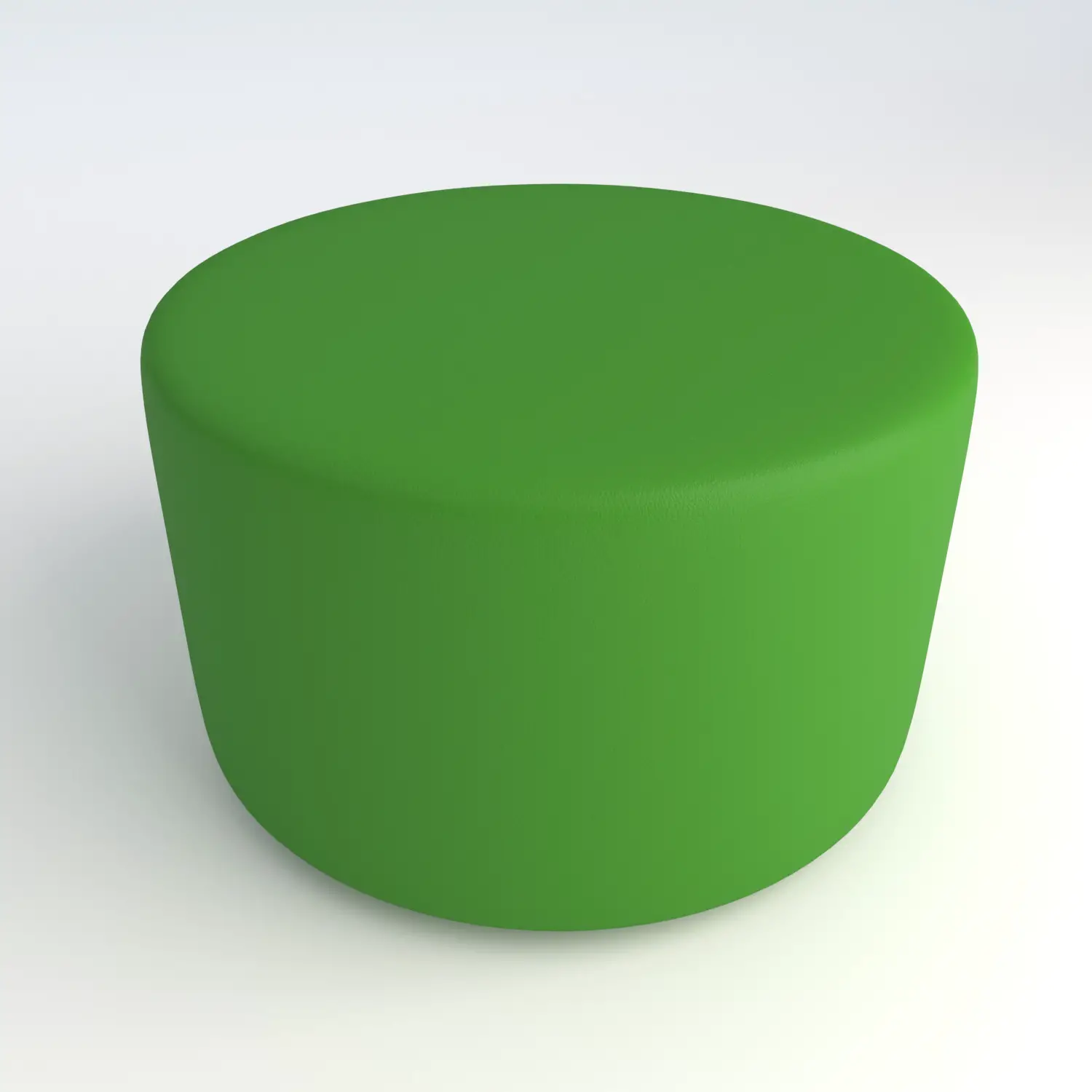 Pouf Ecopelle Ignifugo Tondo H 46 Verde Per Ambienti Scolastici Innovativi - Salottini e arredi morbidi