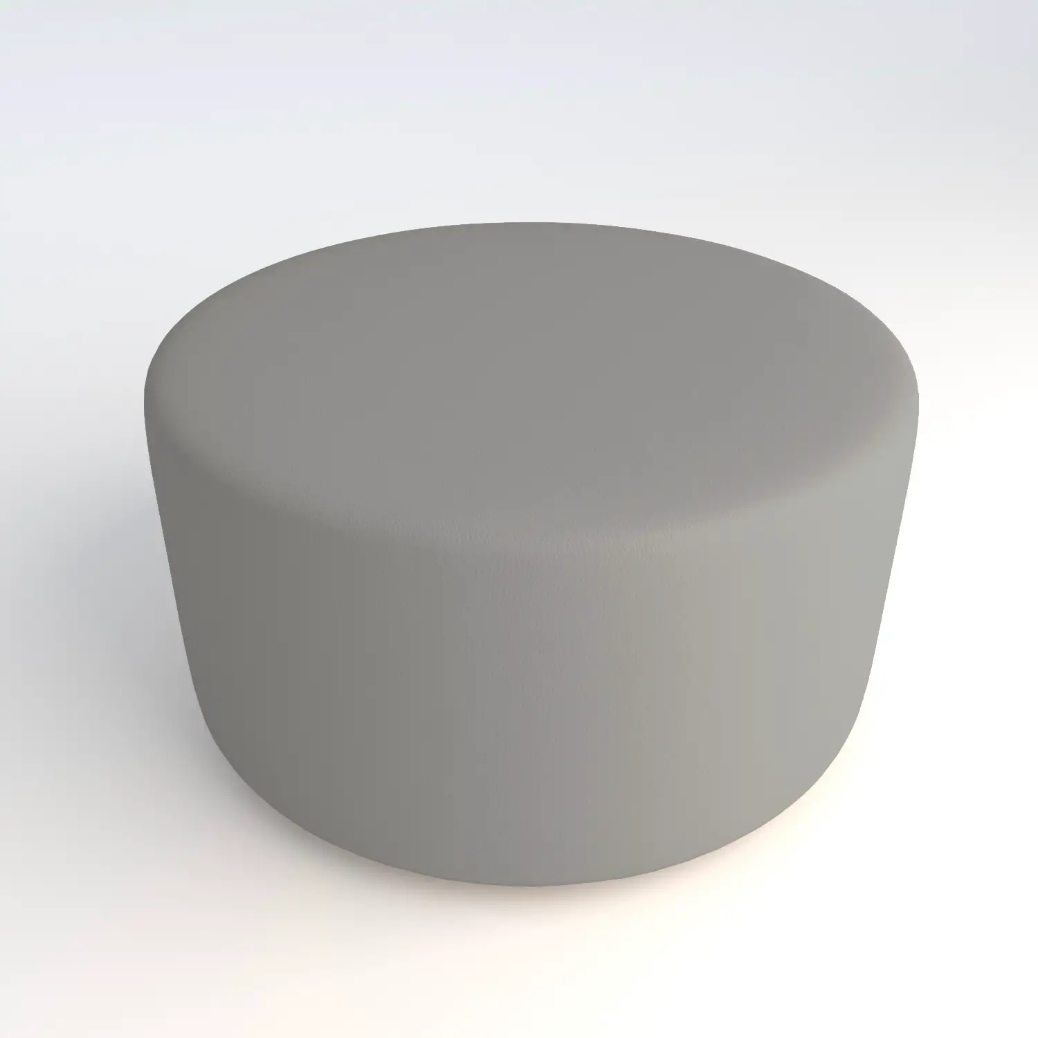 Pouf Ecopelle Ignifugo Tondo H 46 Grigio Per Ambienti Scolastici Innovativi - Salottini e arredi morbidi