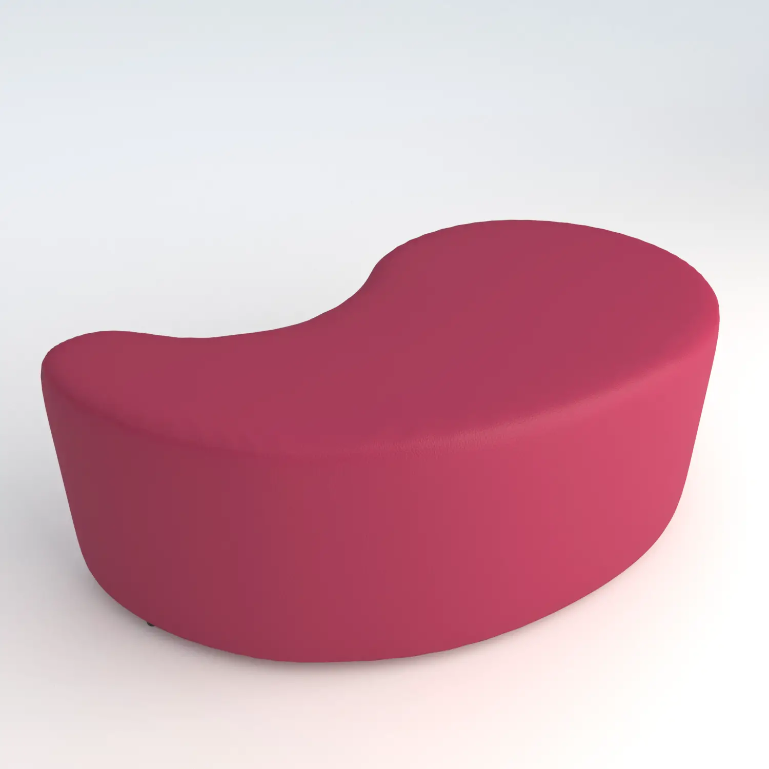 Pouf Ecopelle Ignifugo Virgola H 40 Fucsia Per Ambienti Scolastici Innovativi - Salottini e arredi morbidi