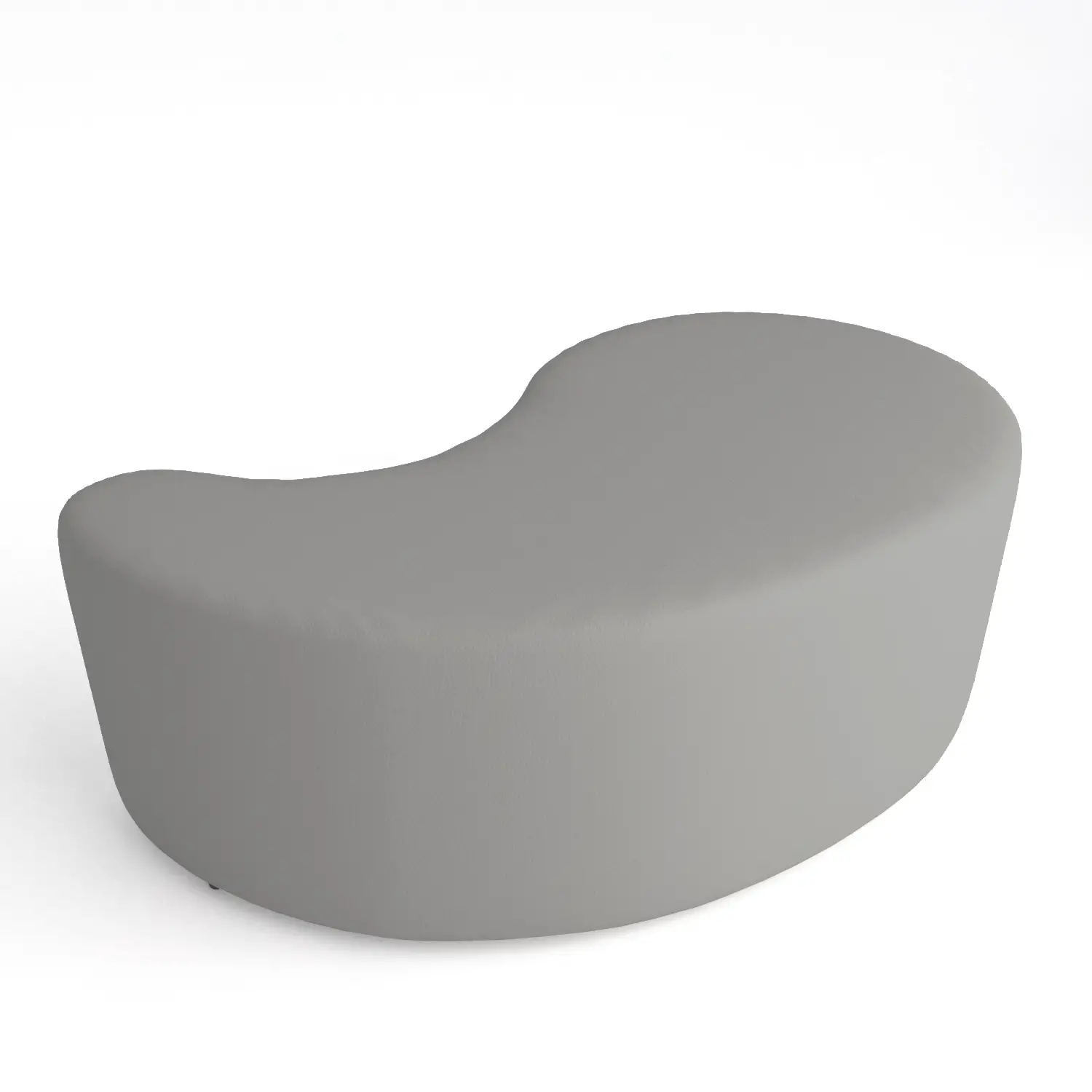 Pouf Ecopelle Ignifugo Virgola H 46 Grigio Per Ambienti Scolastici Innovativi - Salottini e arredi morbidi