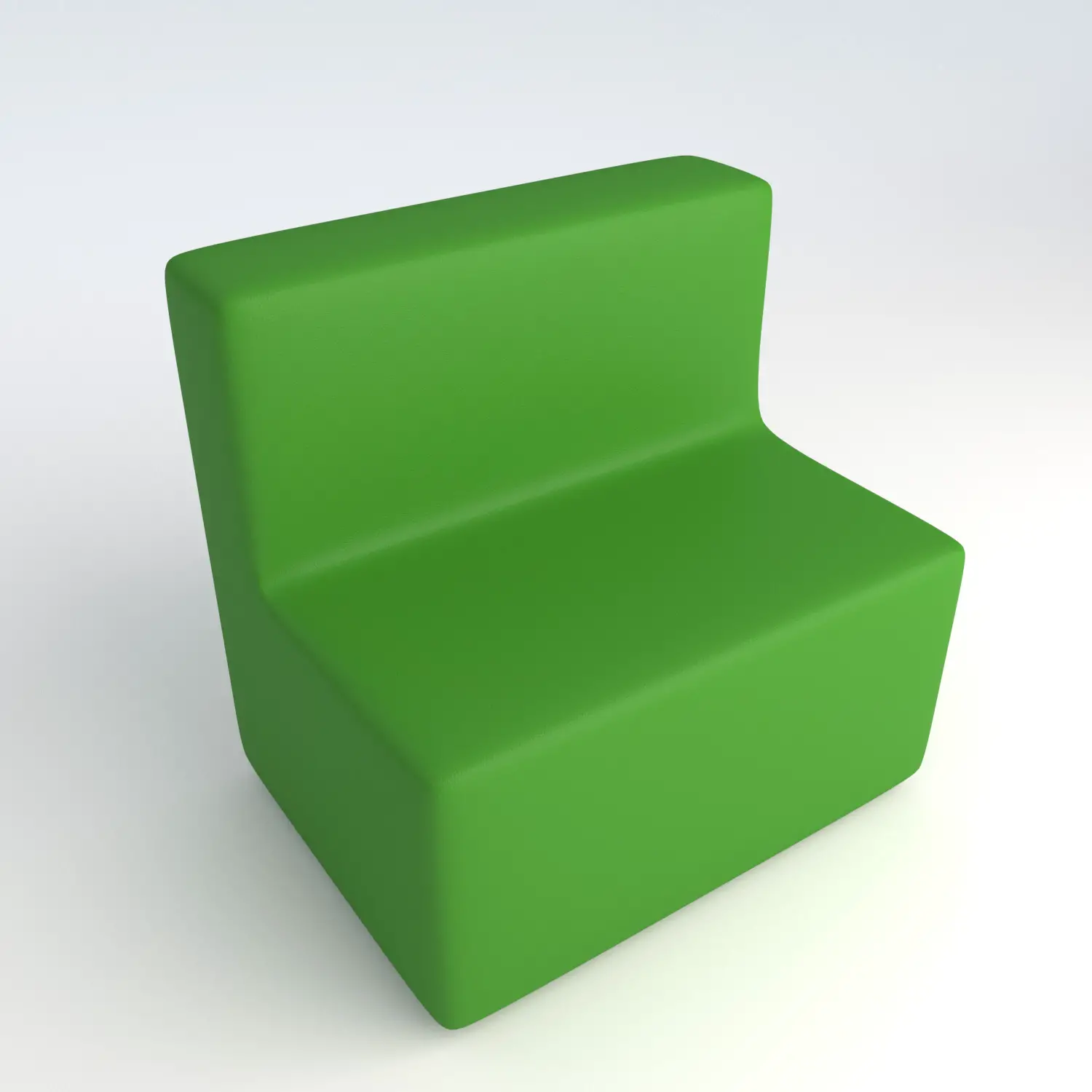 Divano Ecopelle Ignifugo 2 Posti H 40 Verde Per Ambienti Scolastici Innovativi - Salottini e arredi morbidi