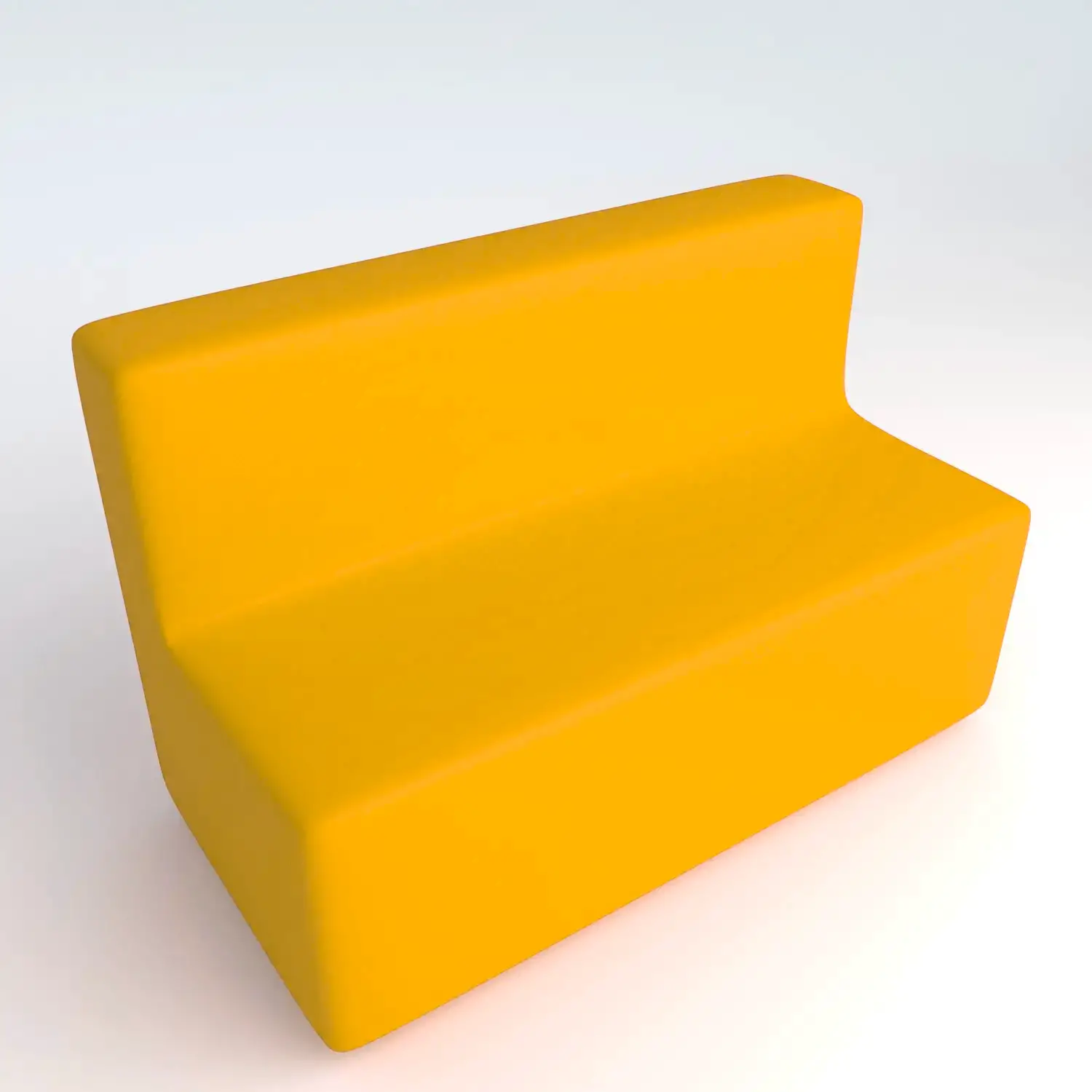 Divano Ecopelle Ignifugo 3 Posti H 40 Giallo Per Ambienti Scolastici Innovativi - Salottini e arredi morbidi