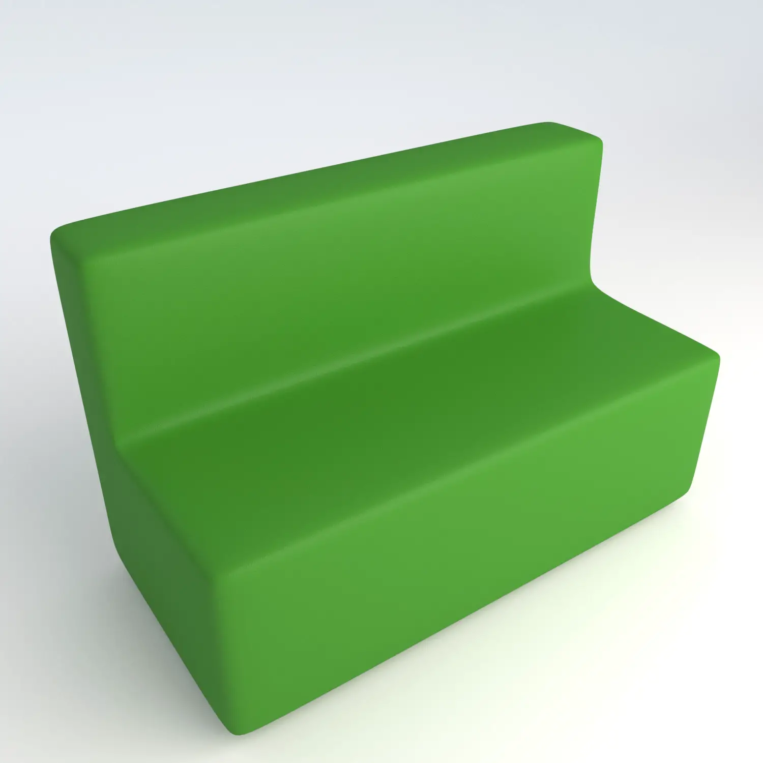 Divano Ecopelle Ignifugo 3 Posti H 40 Verde Per Ambienti Scolastici Innovativi - Salottini e arredi morbidi