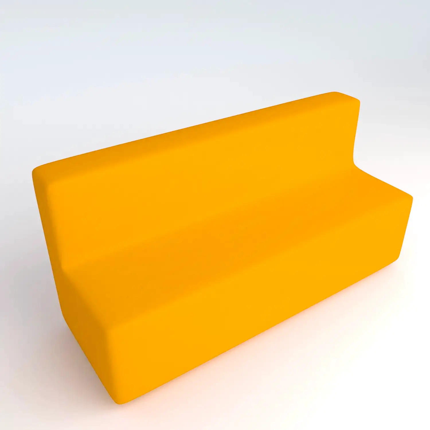 Divano Ecopelle Ignifugo 4 Posti H 40 Giallo Per Ambienti Scolastici Innovativi - Salottini e arredi morbidi
